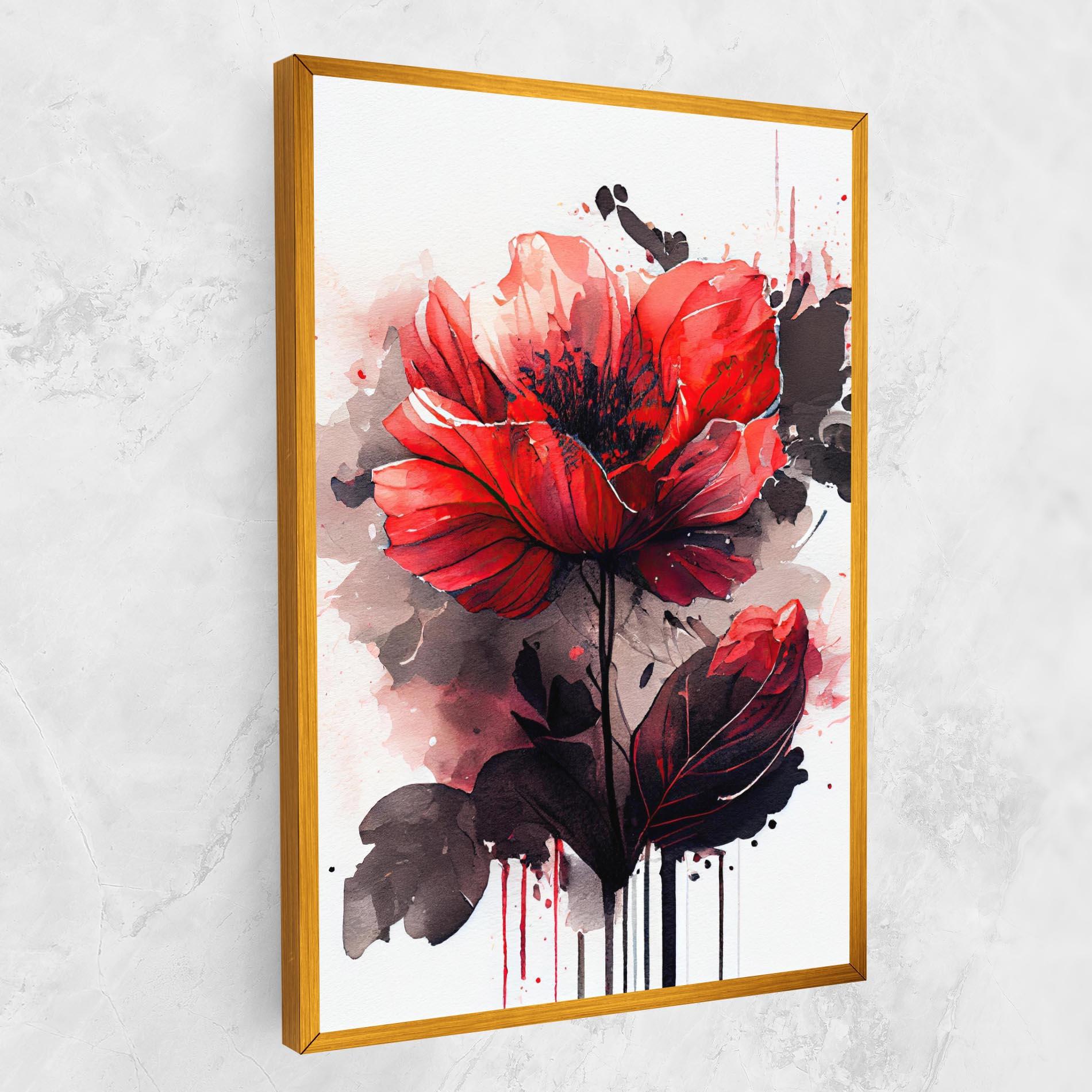 Vászonkép Watercolor Poppy mockup 1