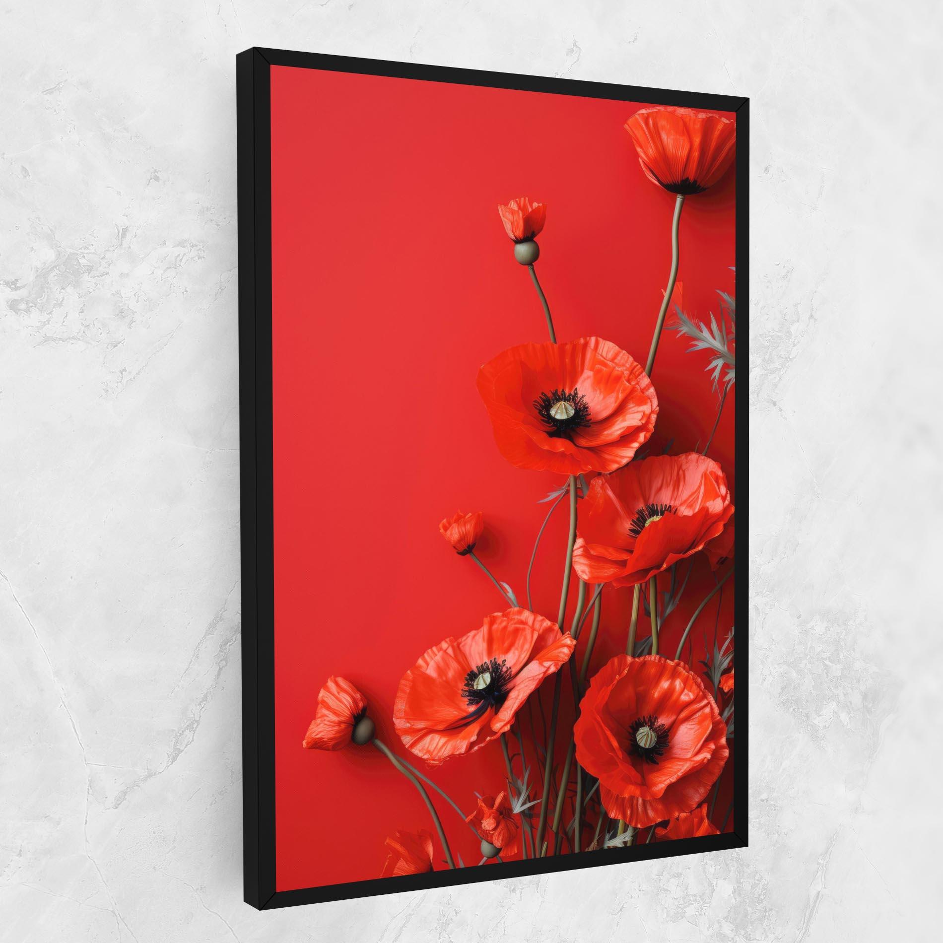 Vászonkép Poppies On The Table mockup 1