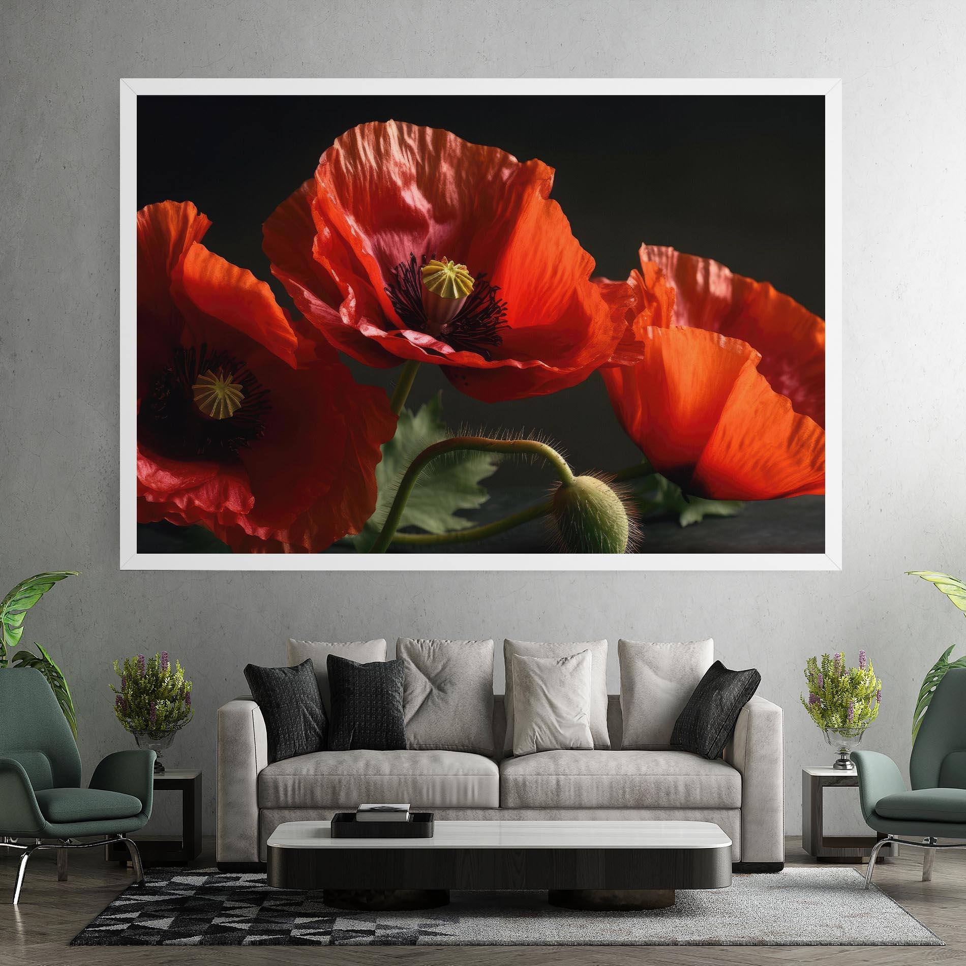 Vászonkép 3 Pretty Poppies mockup 7