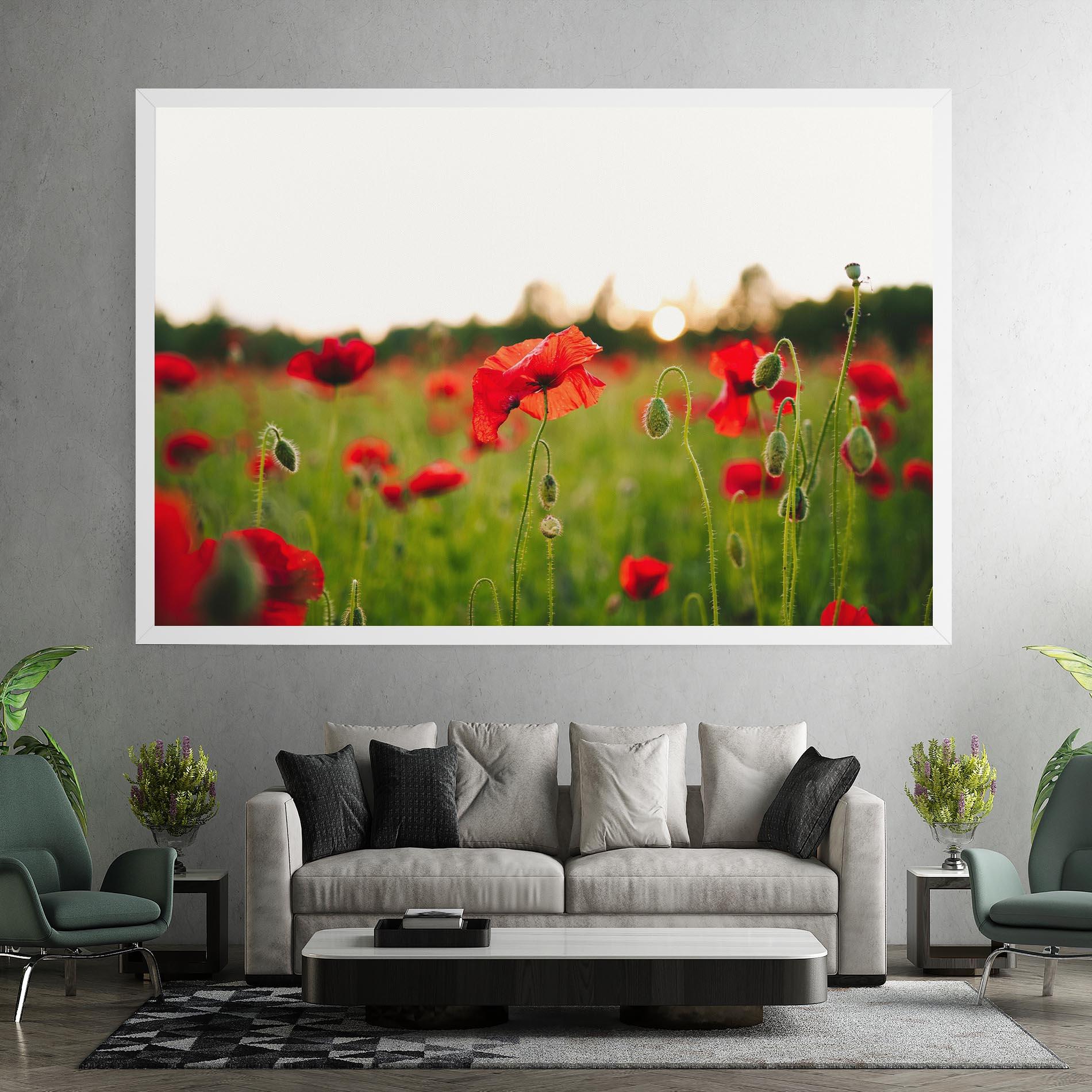 Vászonkép Poppies Field mockup 7