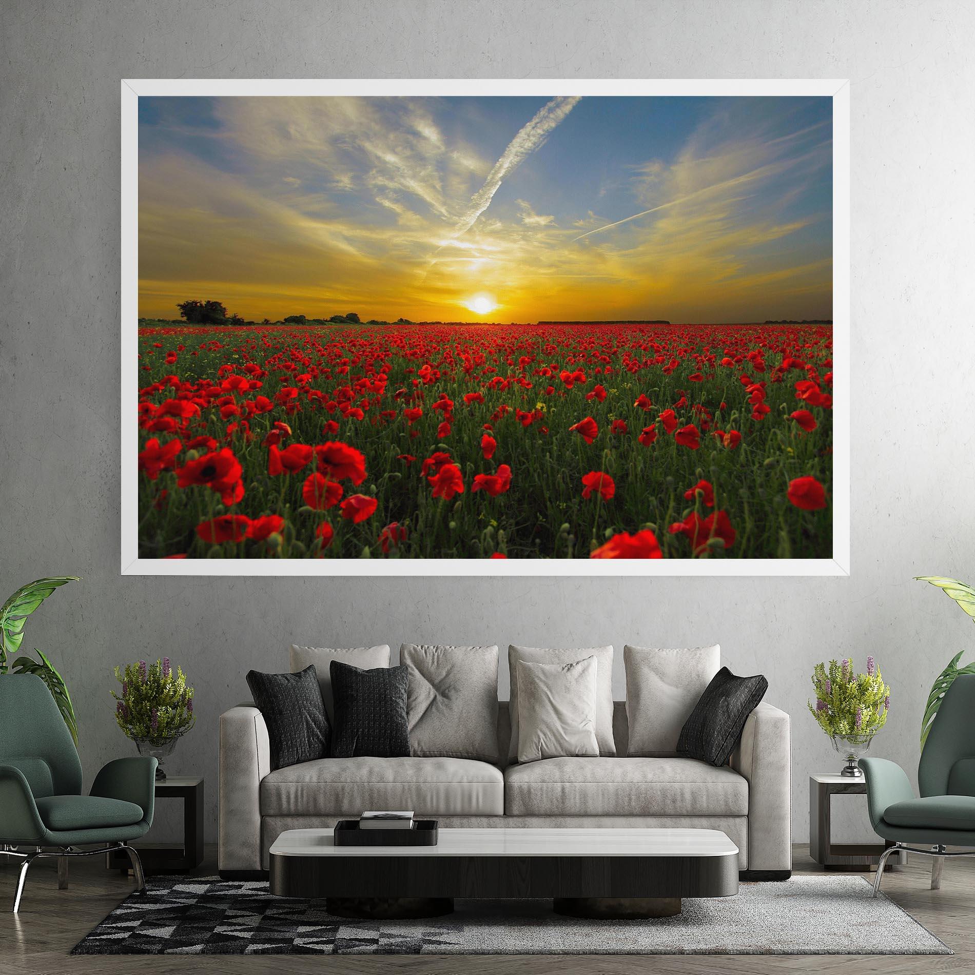 Vászonkép Poppies Sunset mockup 7