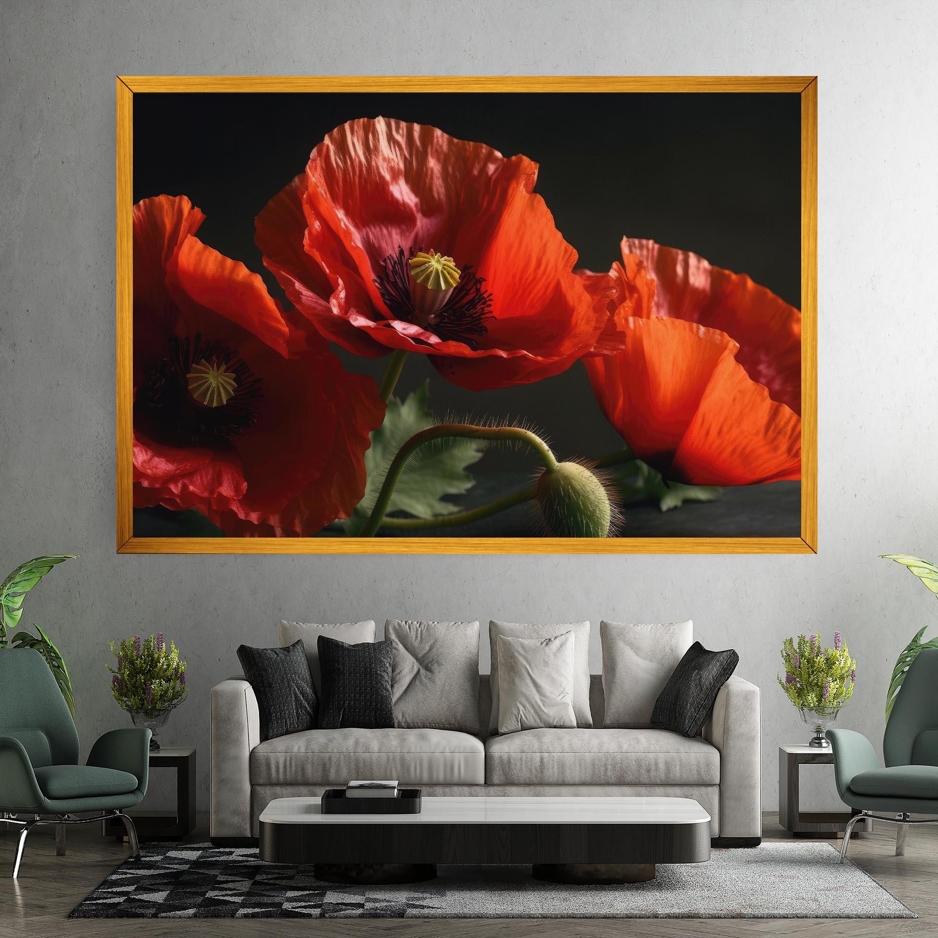 Vászonkép 3 Pretty Poppies mockup 7