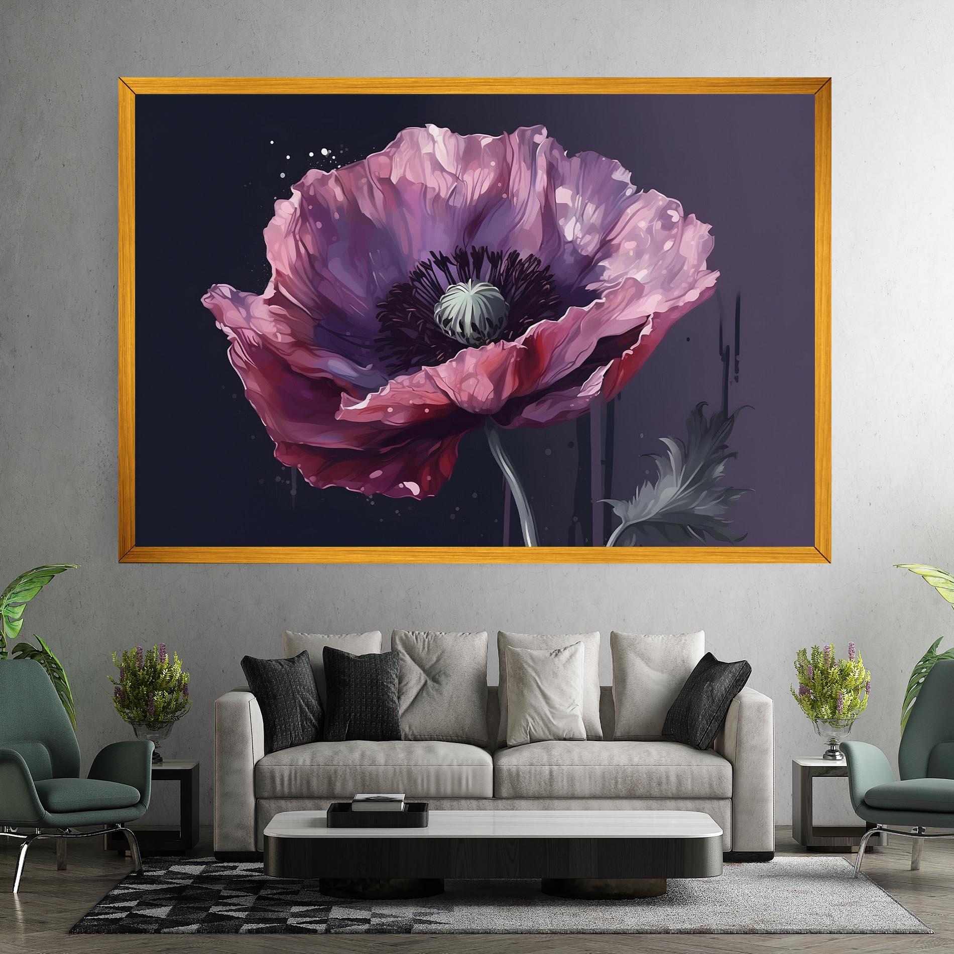 Vászonkép Light Purple Poppy mockup 7