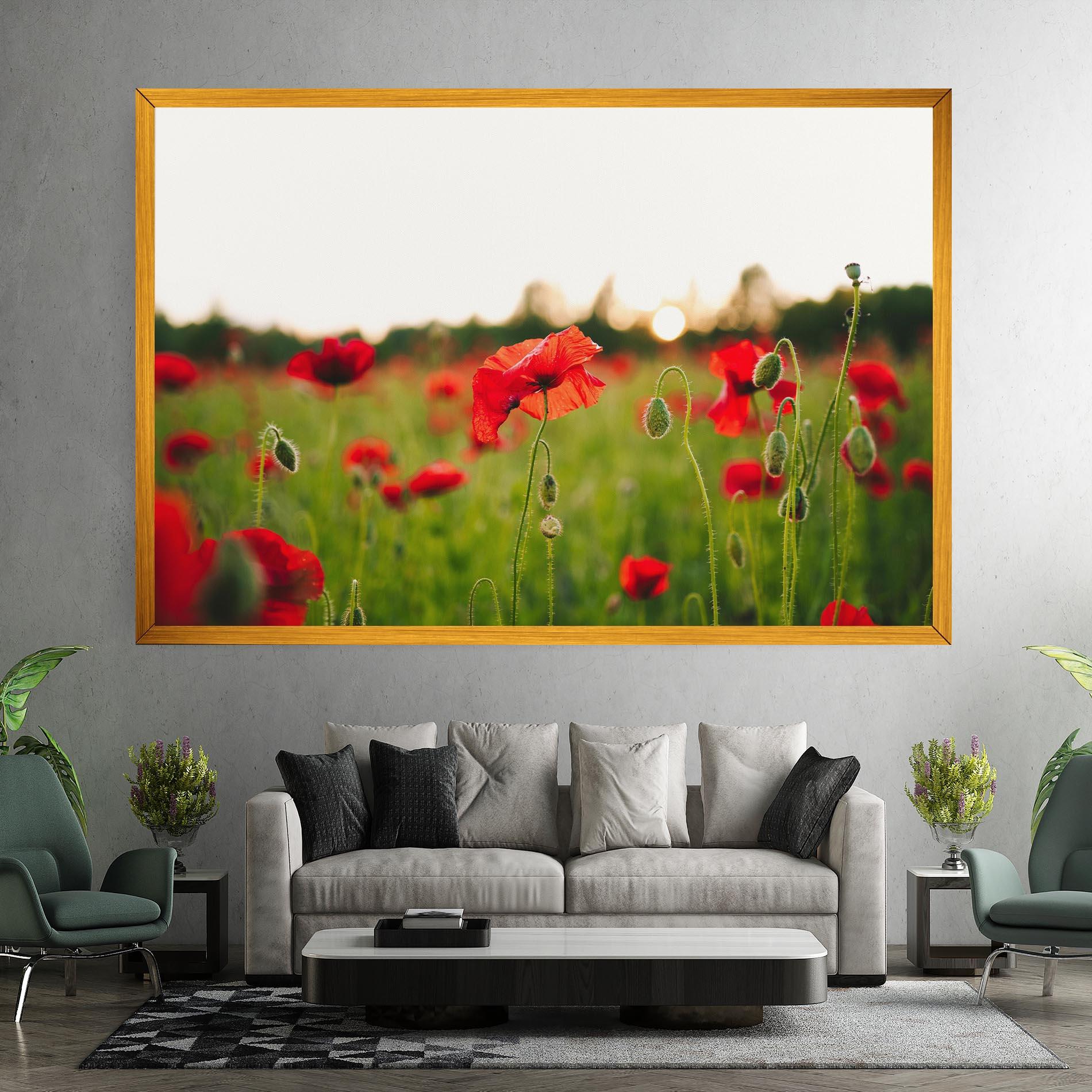 Vászonkép Poppies Field mockup 7
