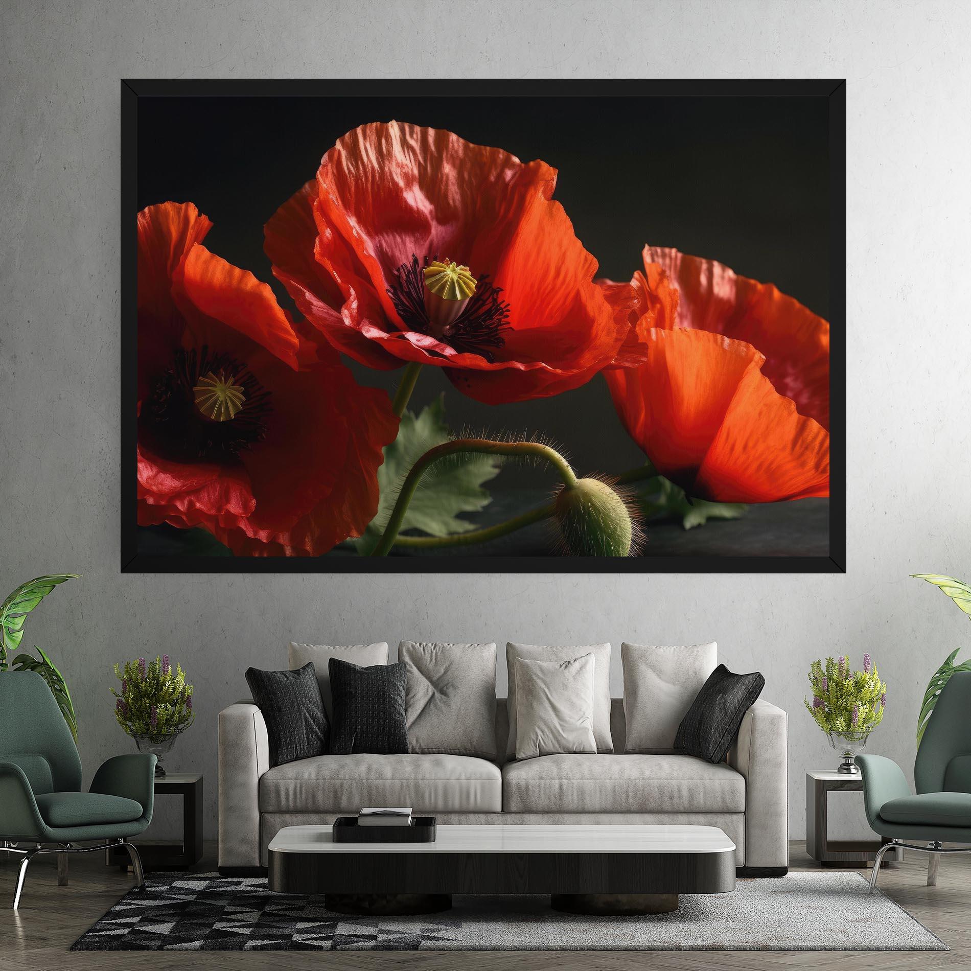 Vászonkép 3 Pretty Poppies mockup 7