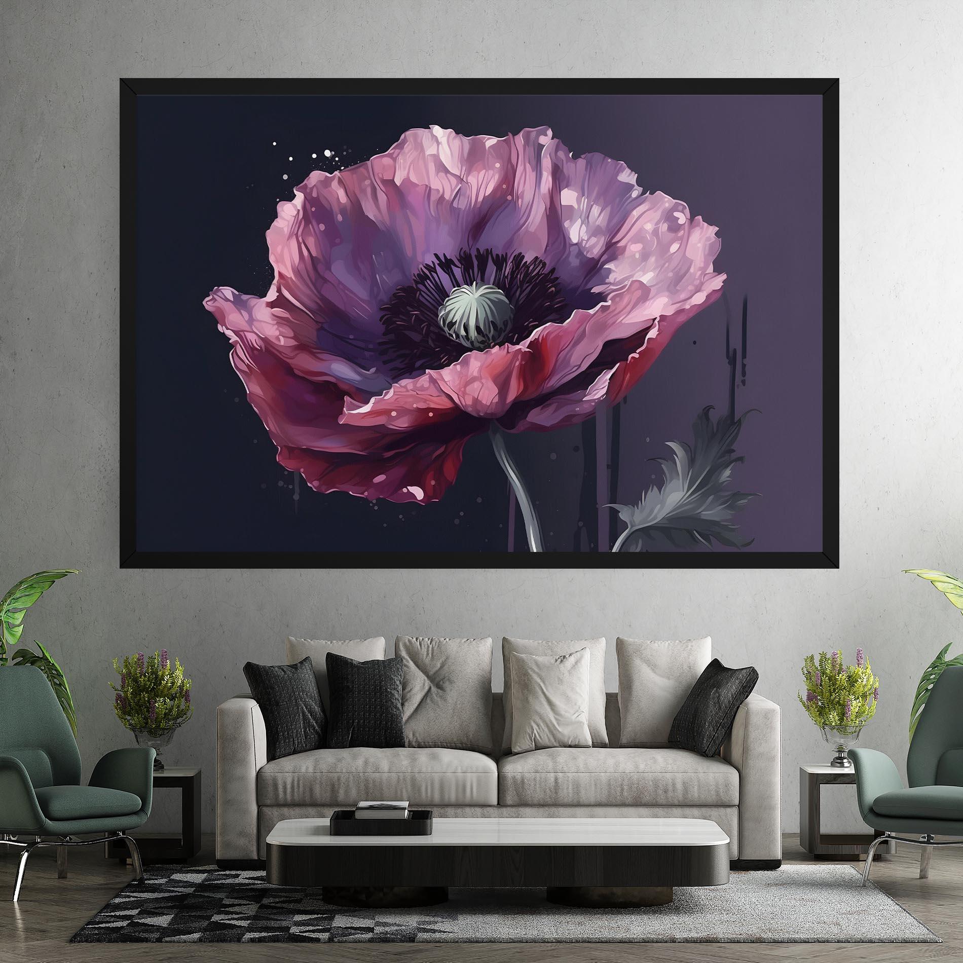Vászonkép Light Purple Poppy mockup 7
