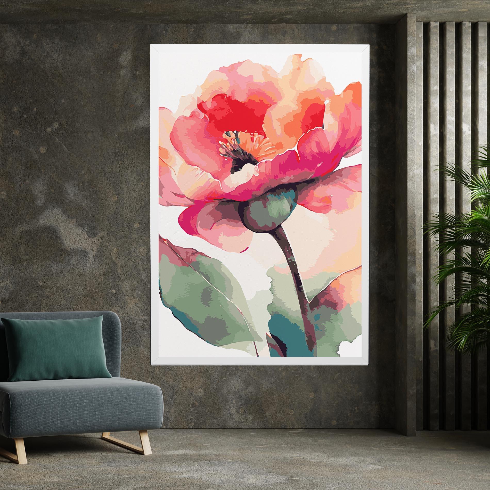 Vászonkép Pastel Poppy mockup 7