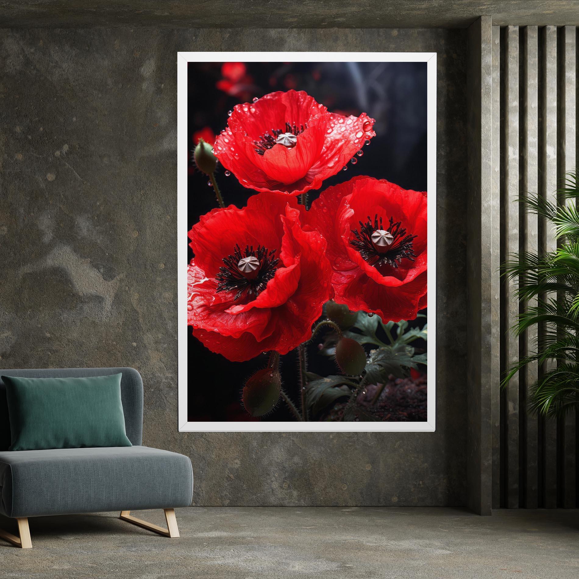 Vászonkép Red Poppy mockup 7