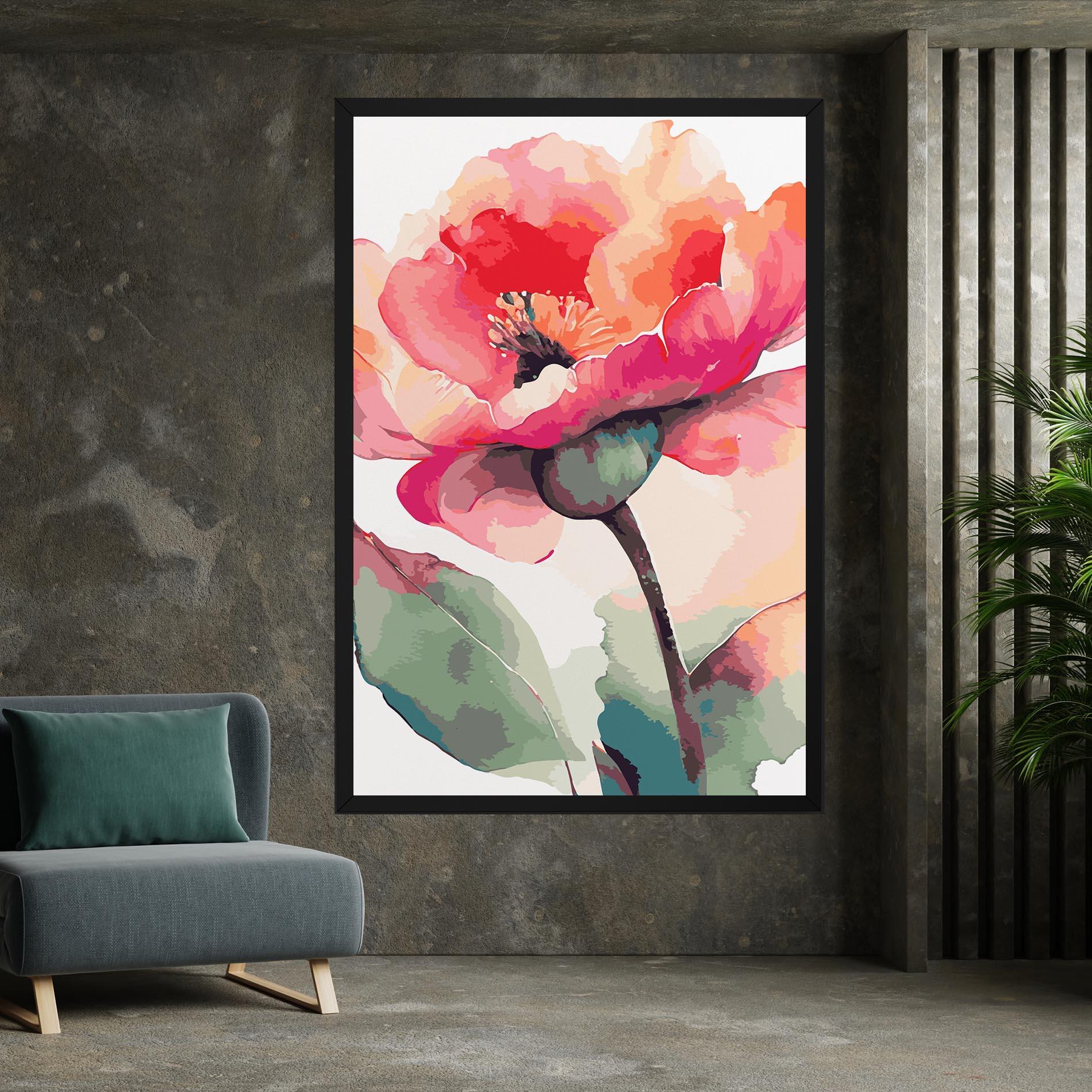 Vászonkép Pastel Poppy mockup 7