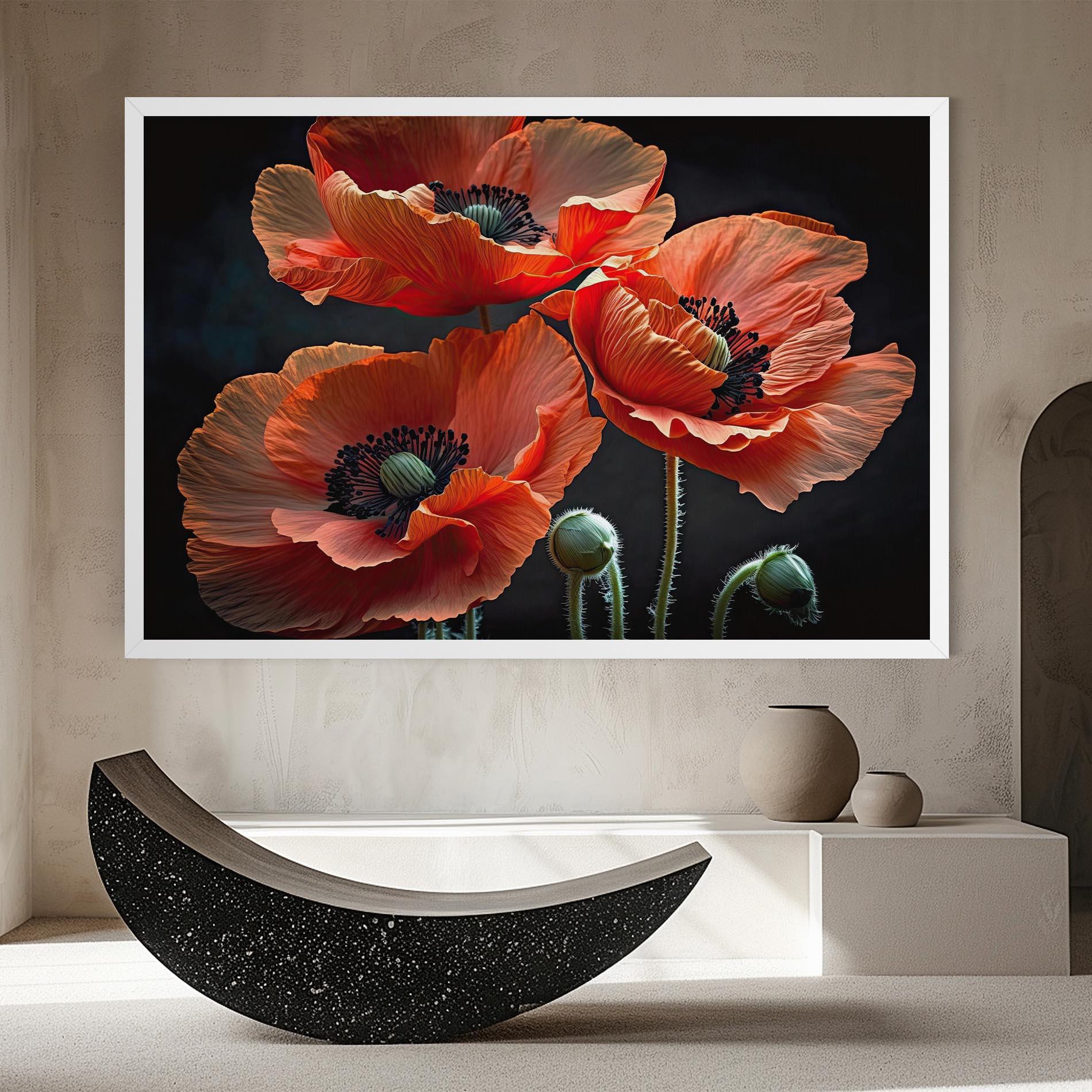 Vászonkép 3 Poppies mockup 8
