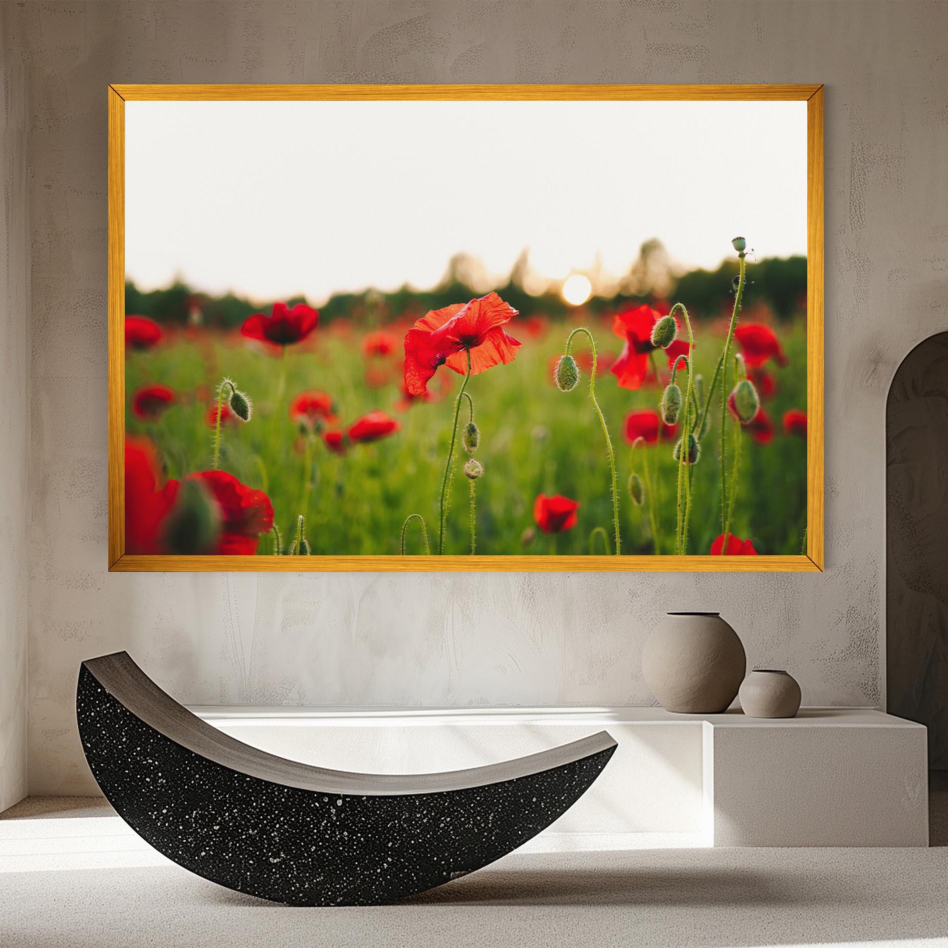 Vászonkép Poppies Field mockup 8
