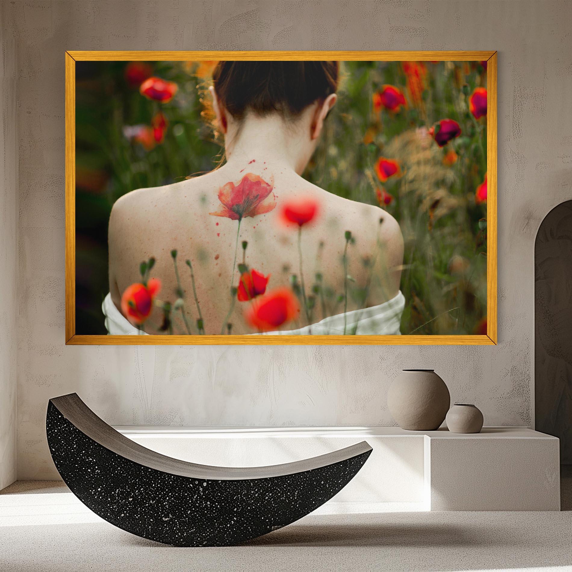 Vászonkép Poppy Tattoo mockup 8