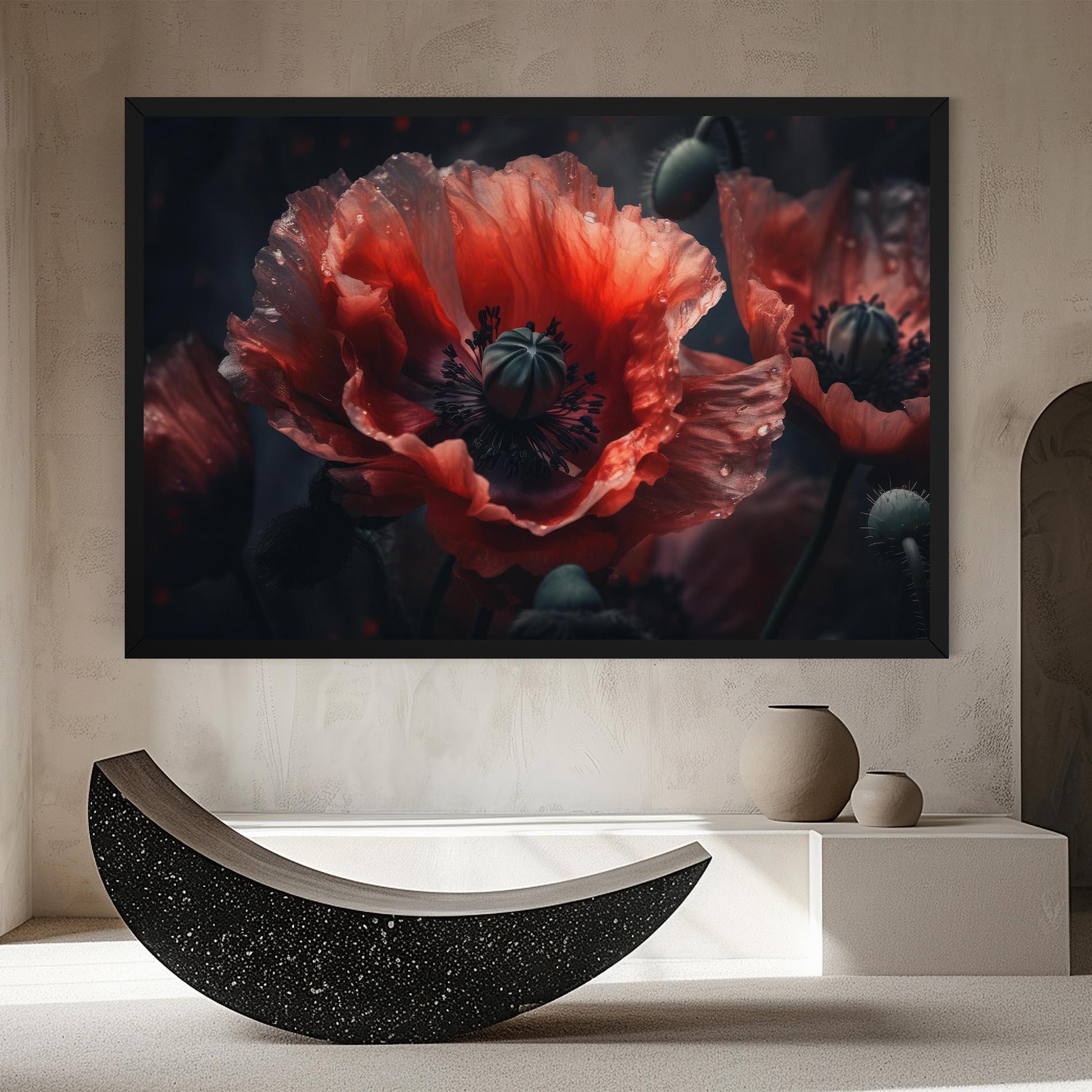Vászonkép Dark Shade Poppy mockup 8