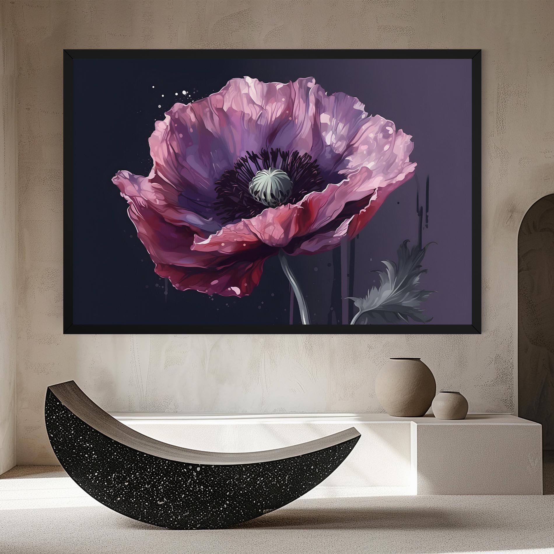 Vászonkép Light Purple Poppy mockup 8