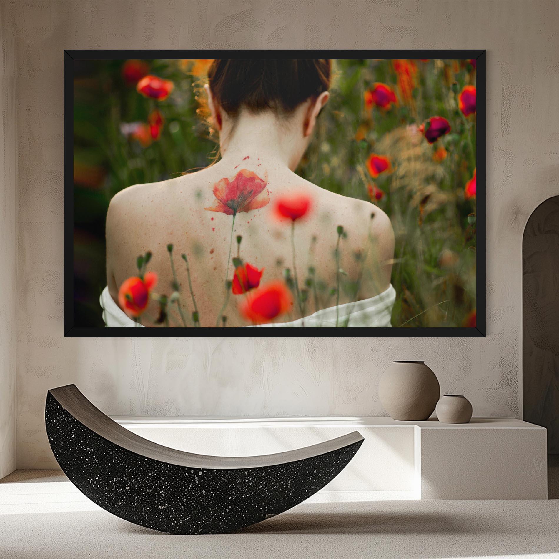 Vászonkép Poppy Tattoo mockup 8