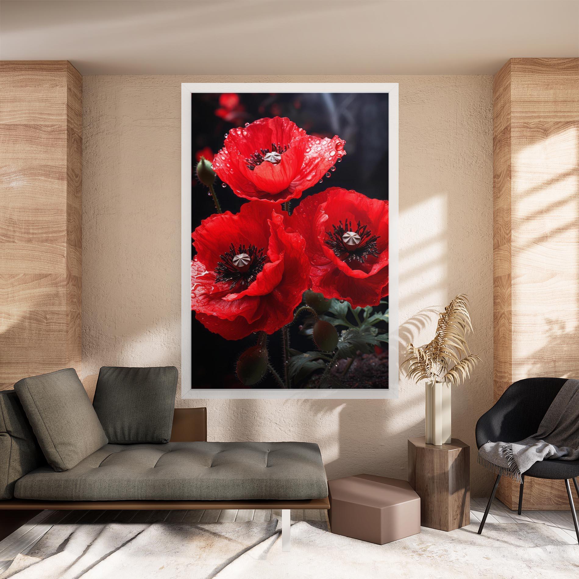 Vászonkép Red Poppy mockup 8