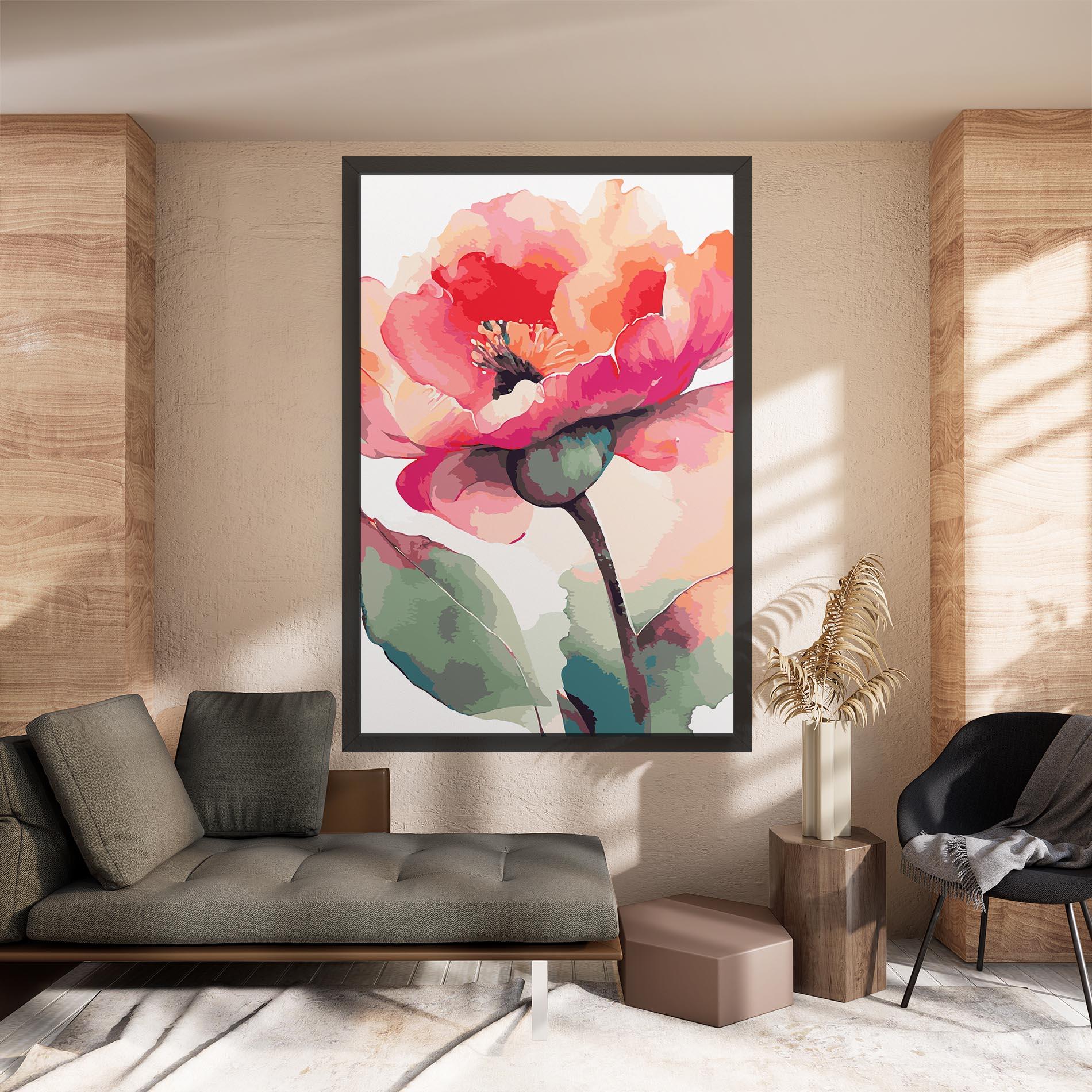 Vászonkép Pastel Poppy mockup 8