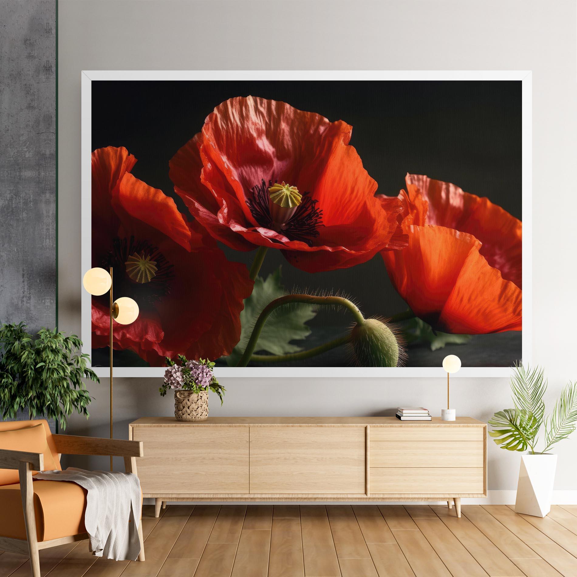Vászonkép 3 Pretty Poppies mockup 9