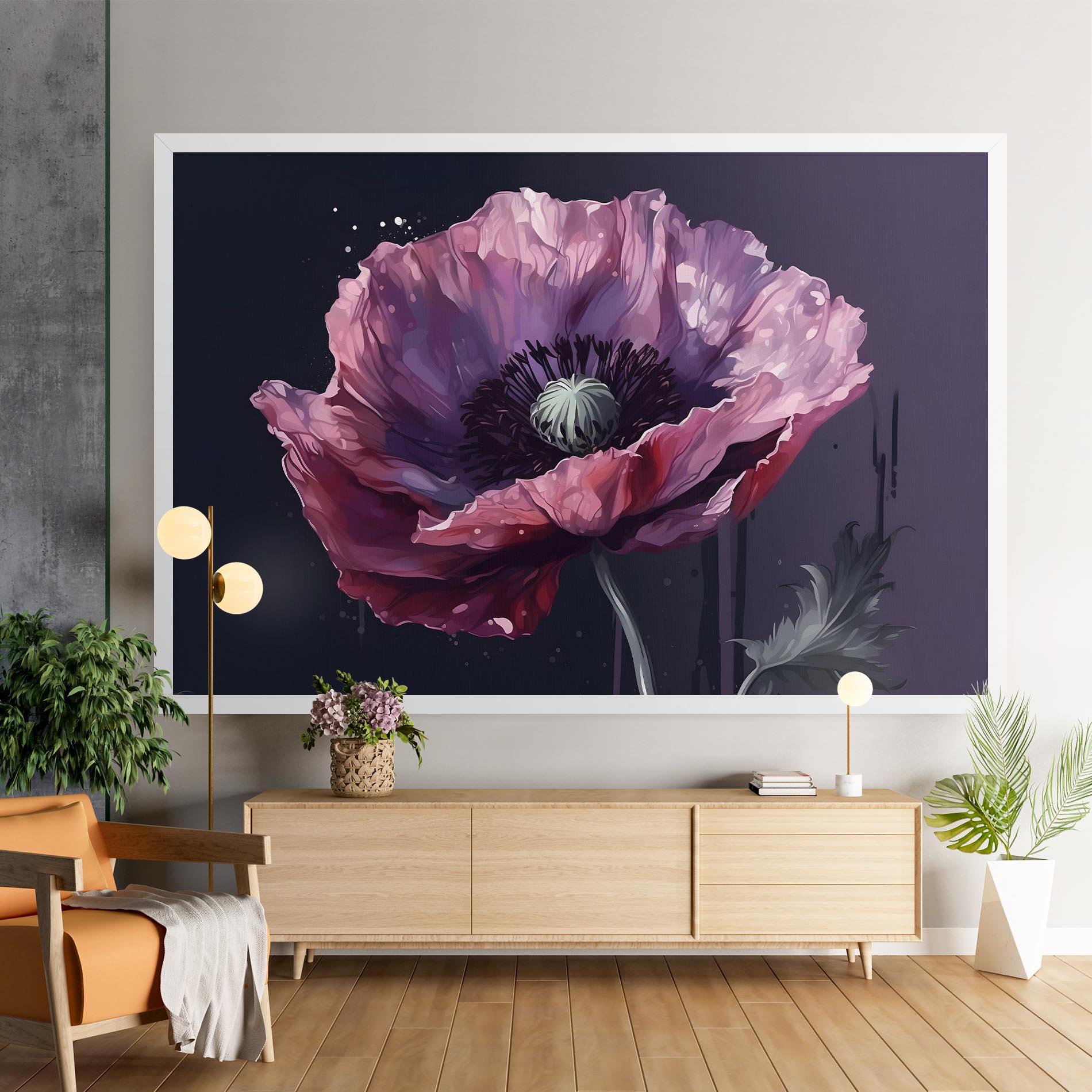 Vászonkép Light Purple Poppy mockup 9