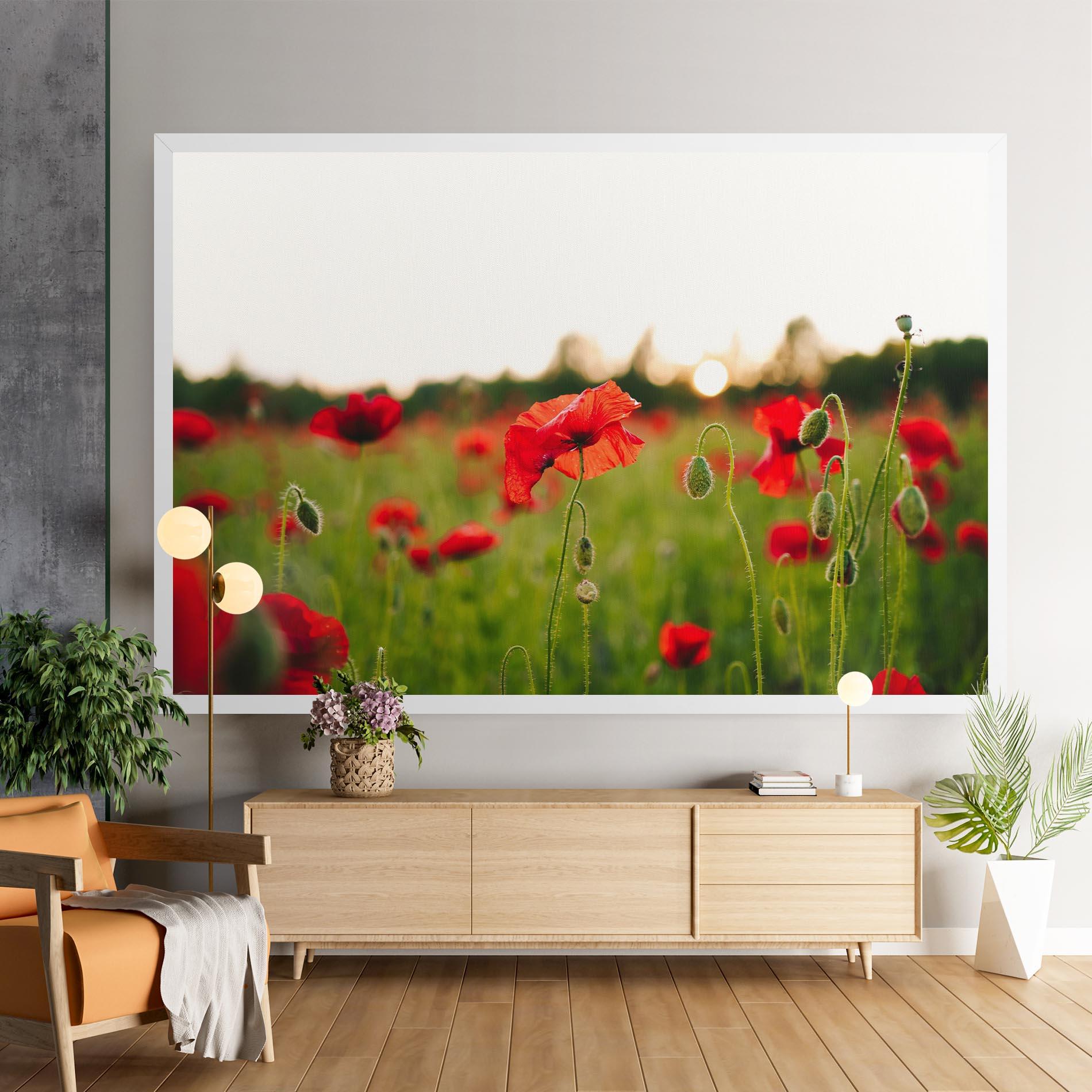 Vászonkép Poppies Field mockup 9