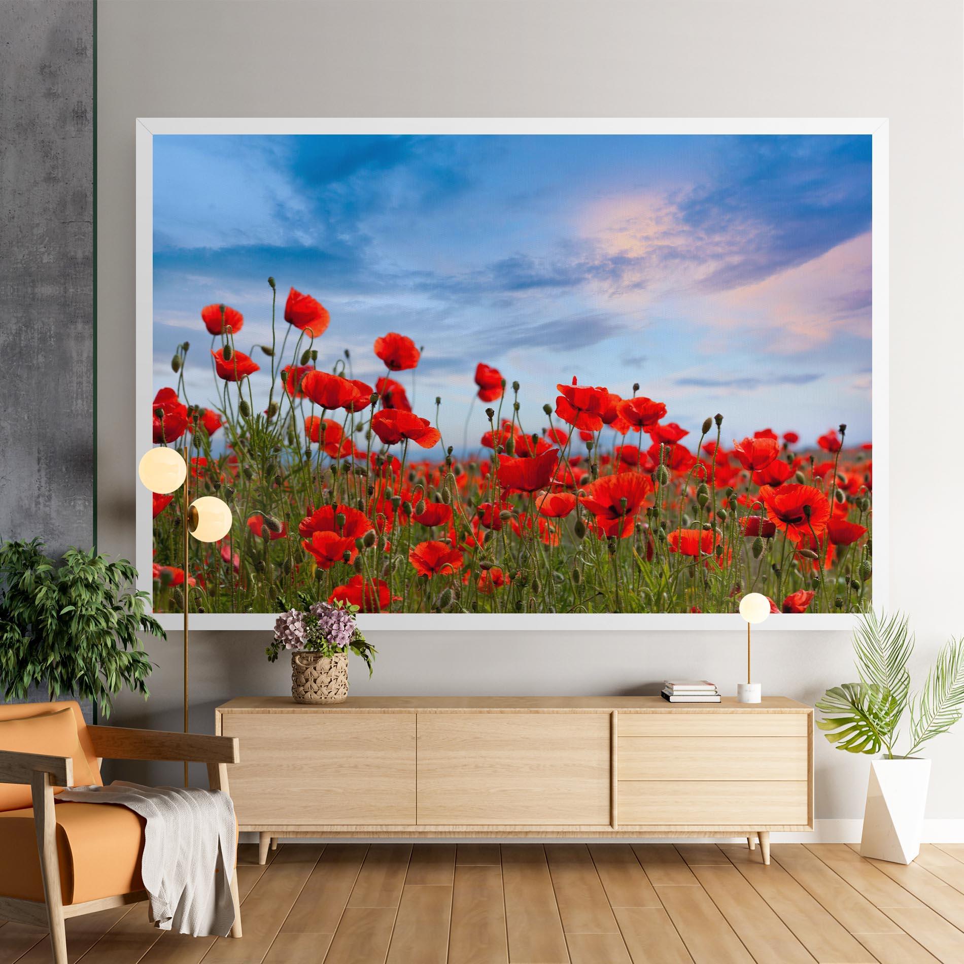 Vászonkép Poppy Field mockup 9