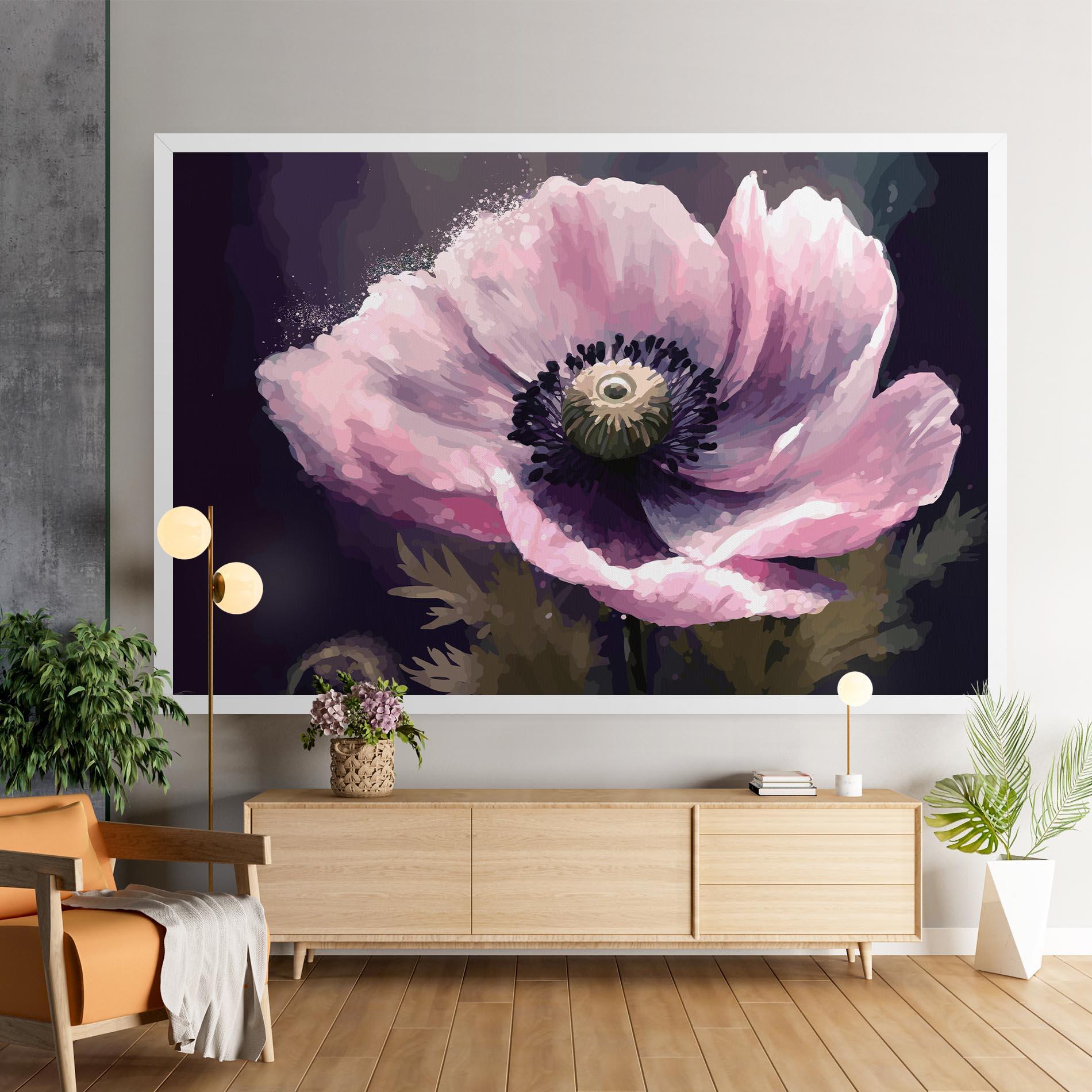 Vászonkép Pretty Pink Poppy mockup 9