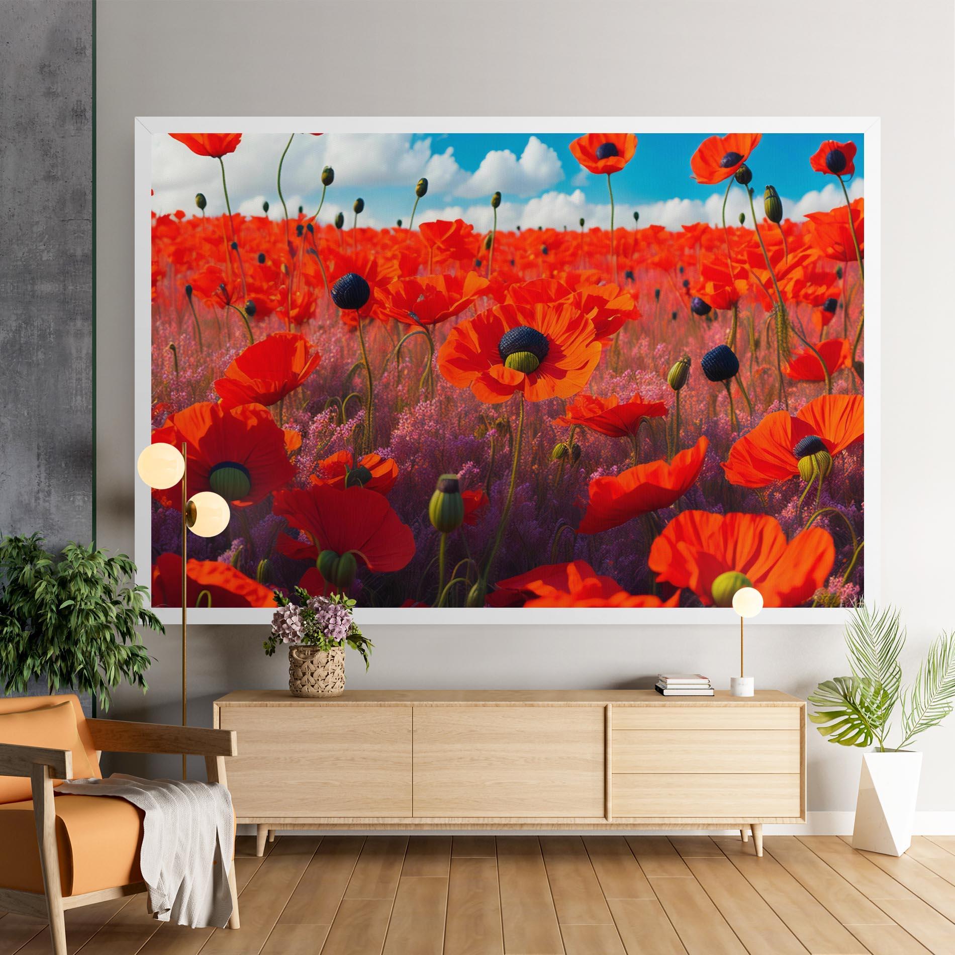 Vászonkép Wild Poppies mockup 9