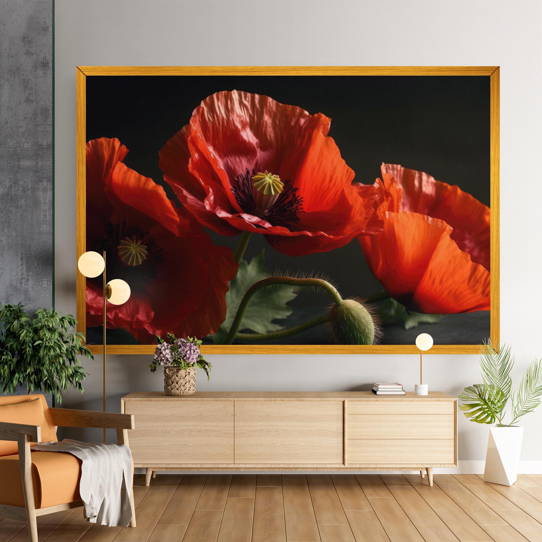 Vászonkép 3 Pretty Poppies mockup 9