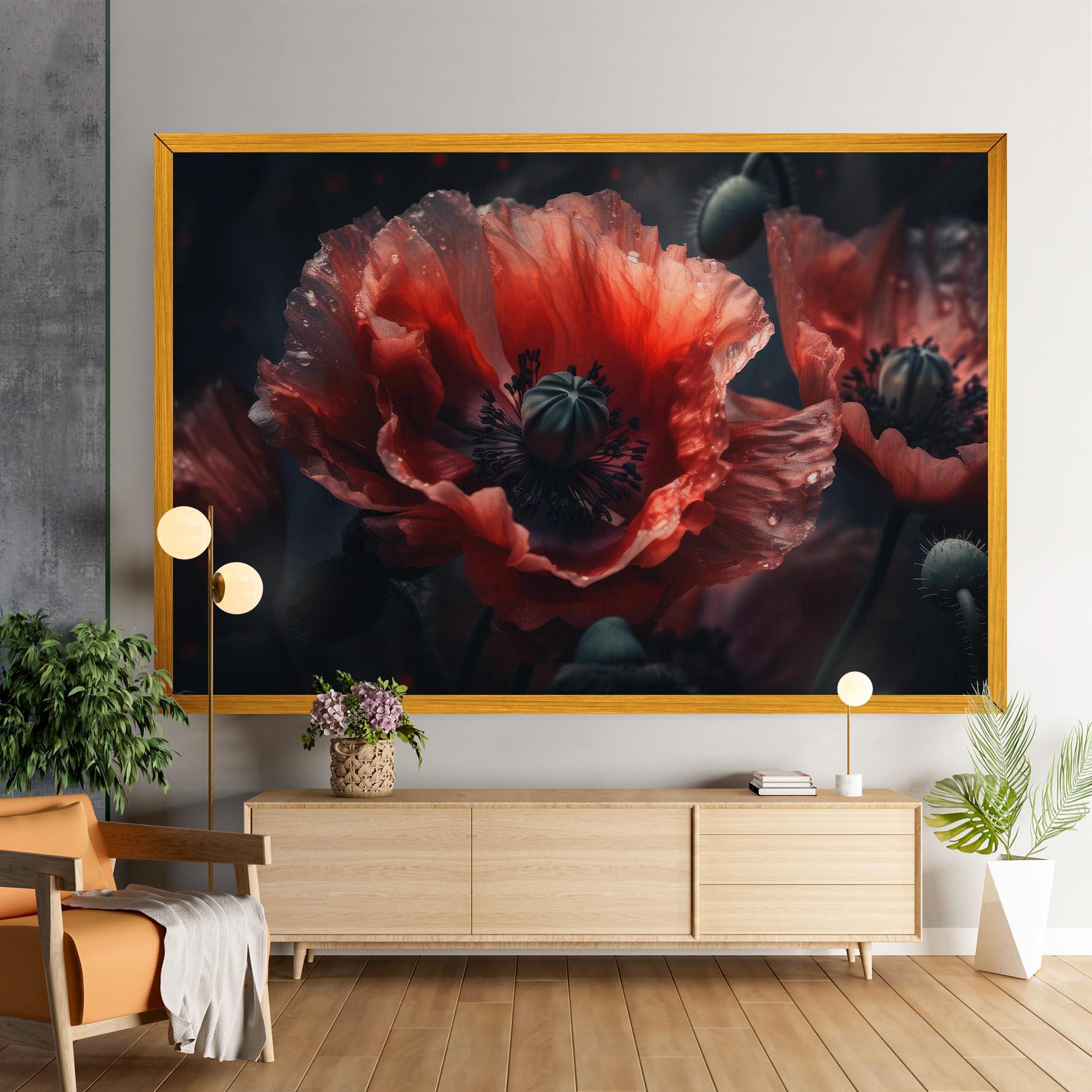 Vászonkép Dark Shade Poppy mockup 9