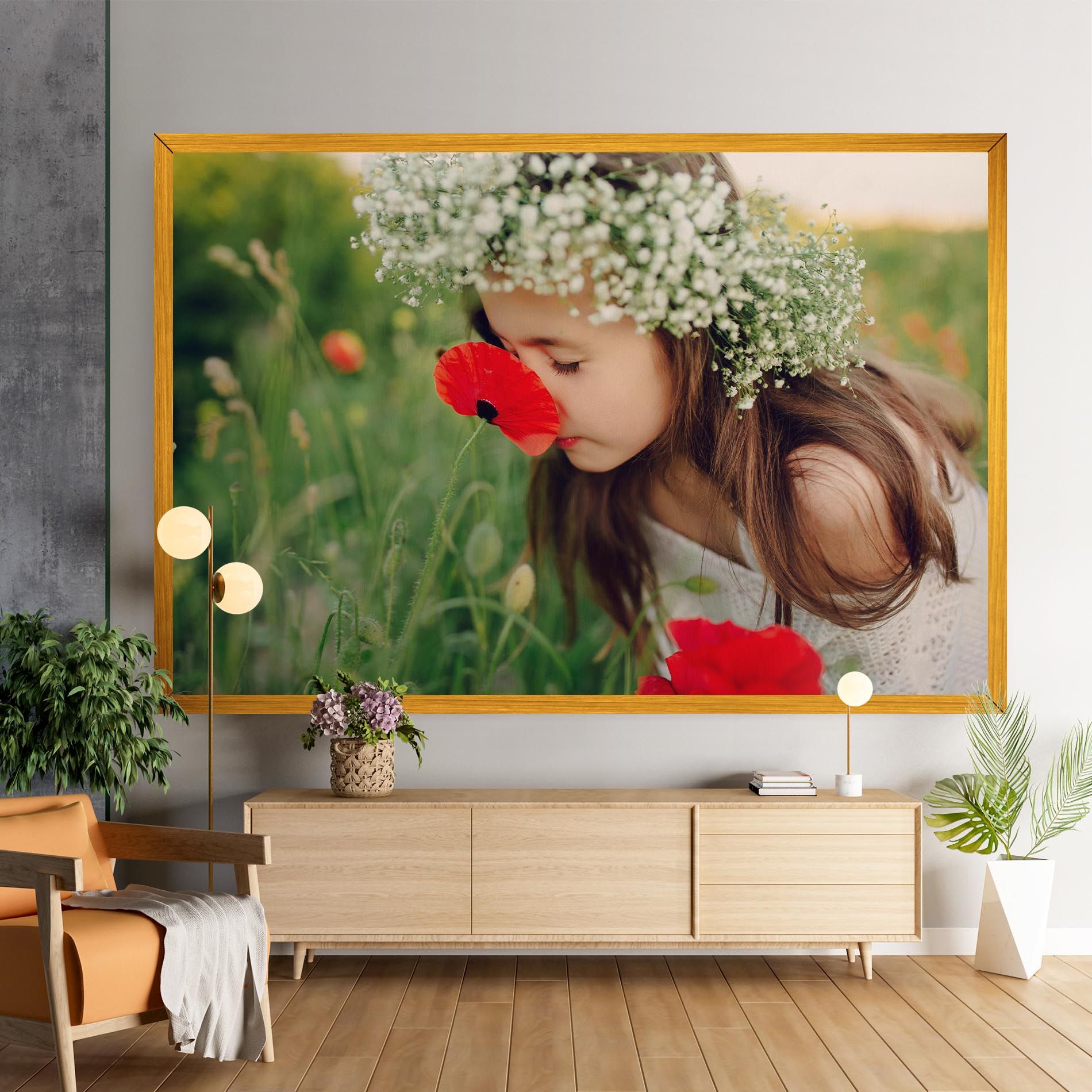 Girl With Poppies mockup 9