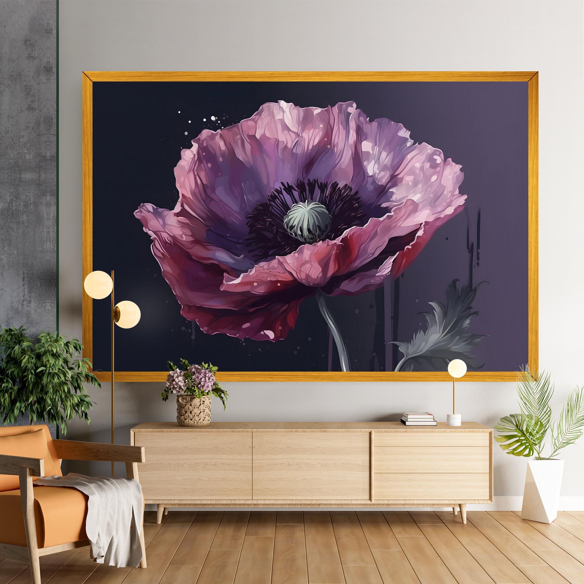 Vászonkép Light Purple Poppy mockup 9