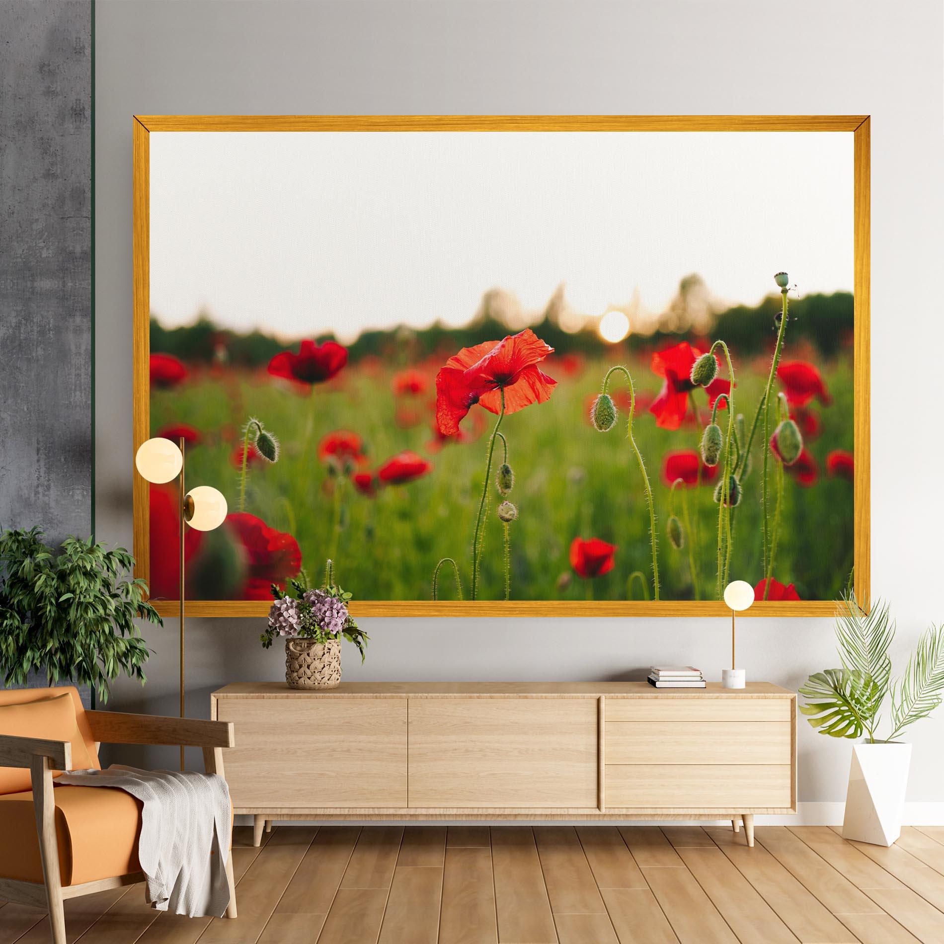 Vászonkép Poppies Field mockup 9