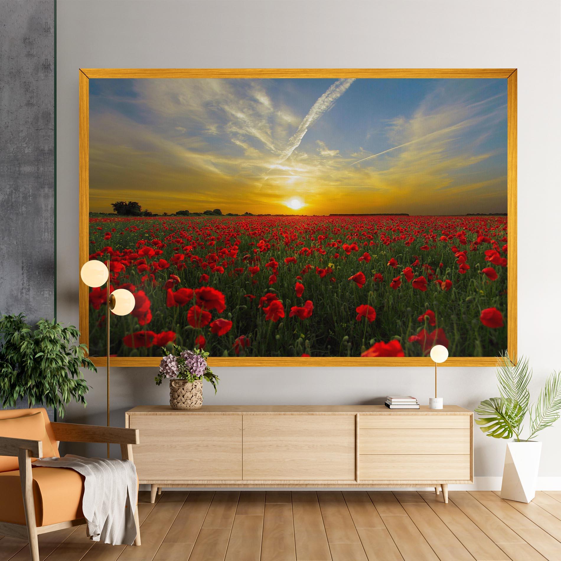 Vászonkép Poppies Sunset mockup 9