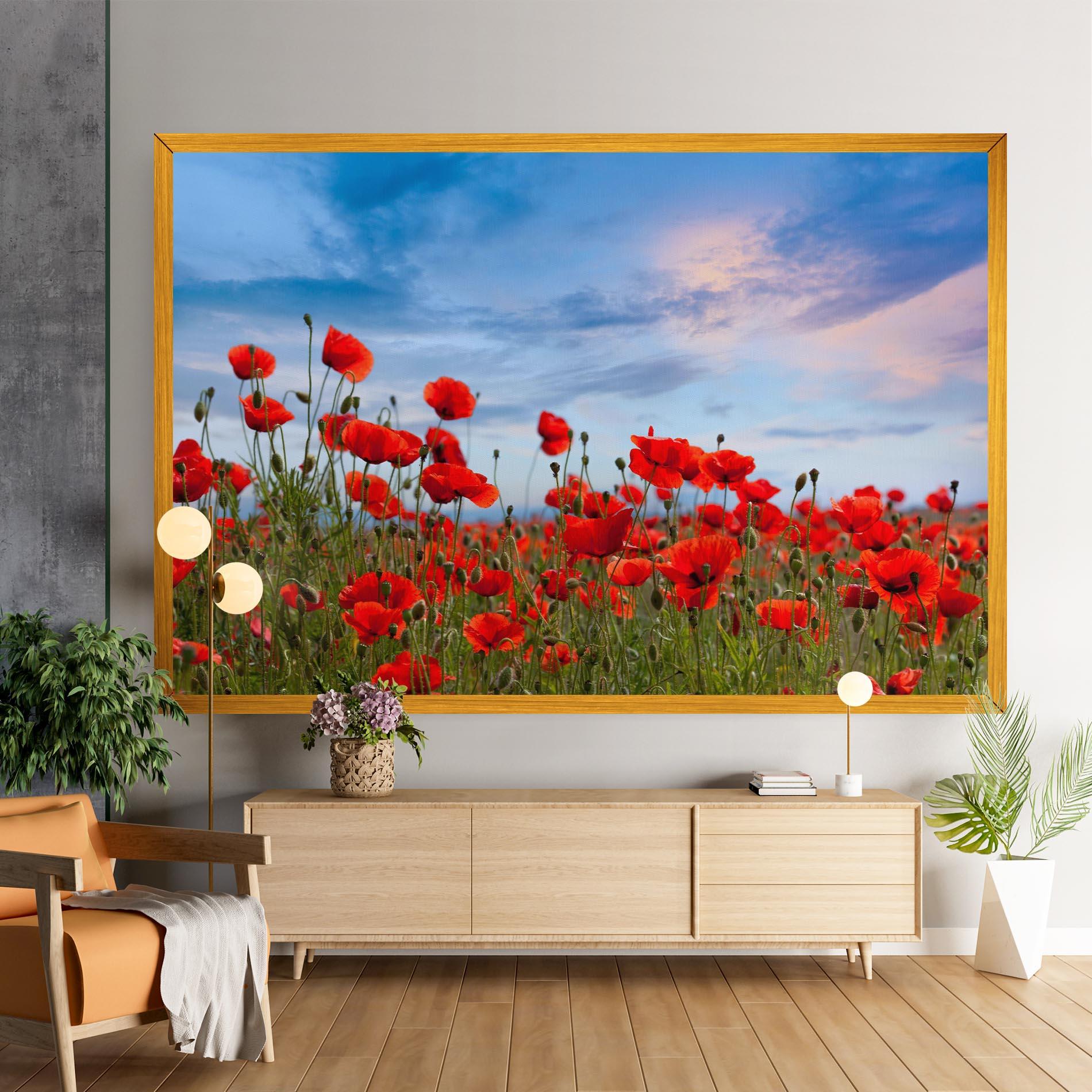 Vászonkép Poppy Field mockup 9