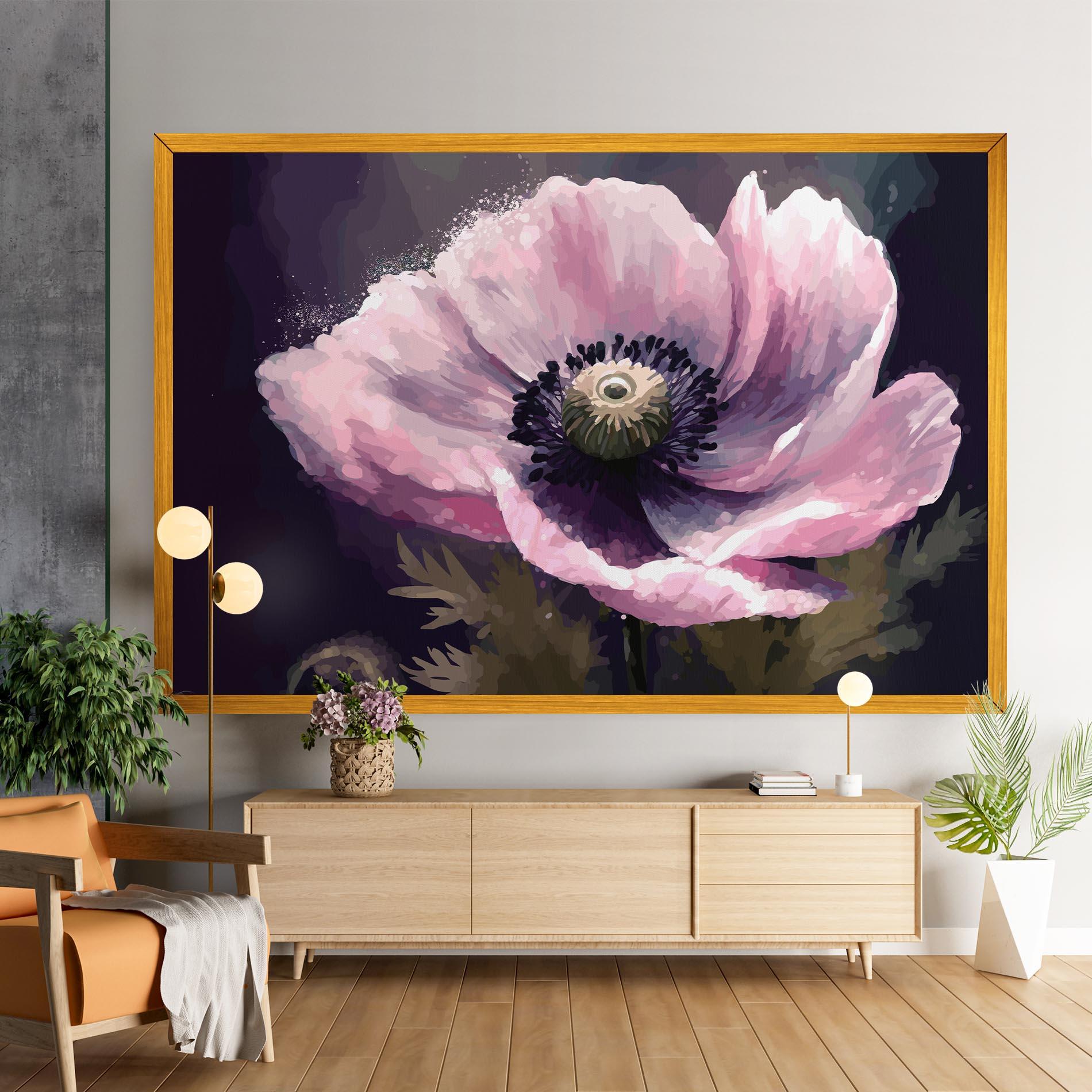 Vászonkép Pretty Pink Poppy mockup 9