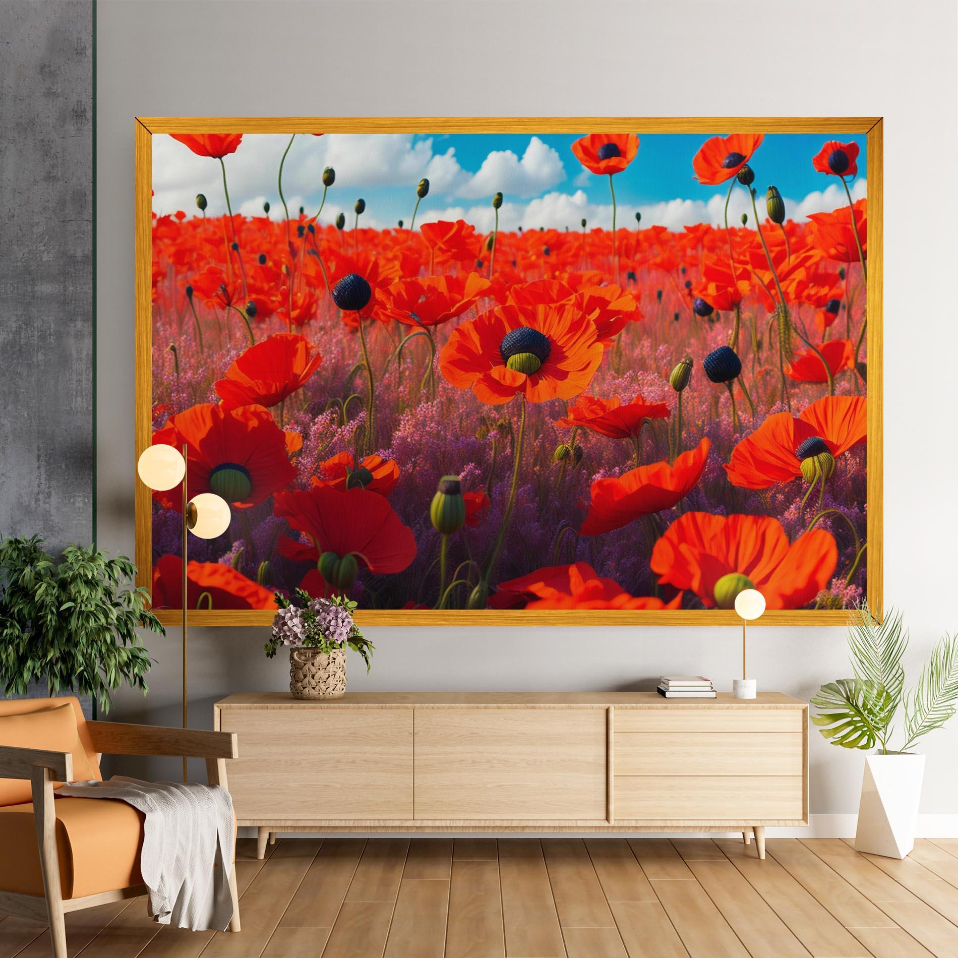 Vászonkép Wild Poppies mockup 9