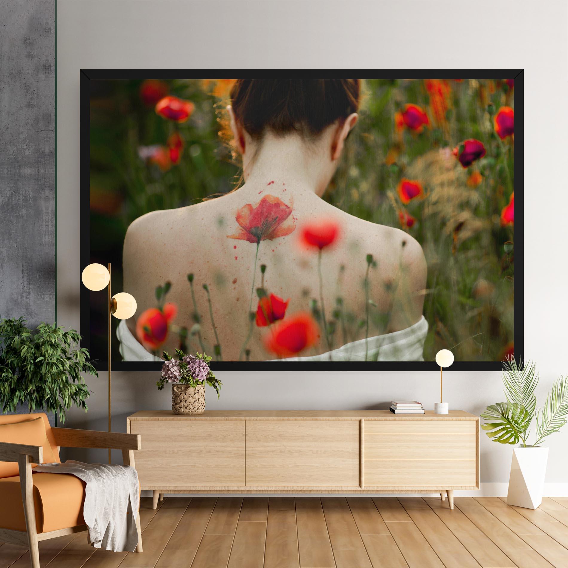 Vászonkép Poppy Tattoo mockup 9