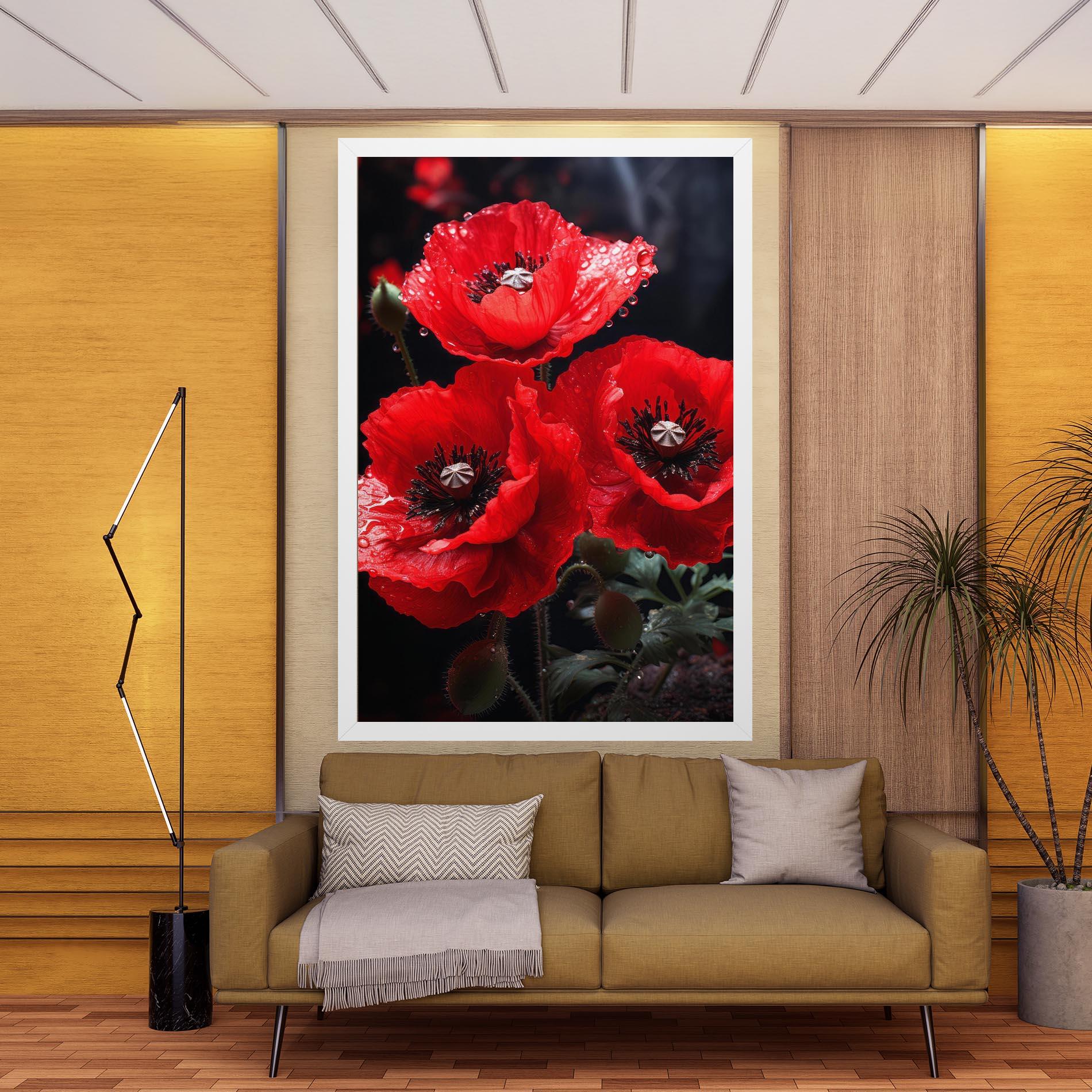 Vászonkép Red Poppy mockup 9