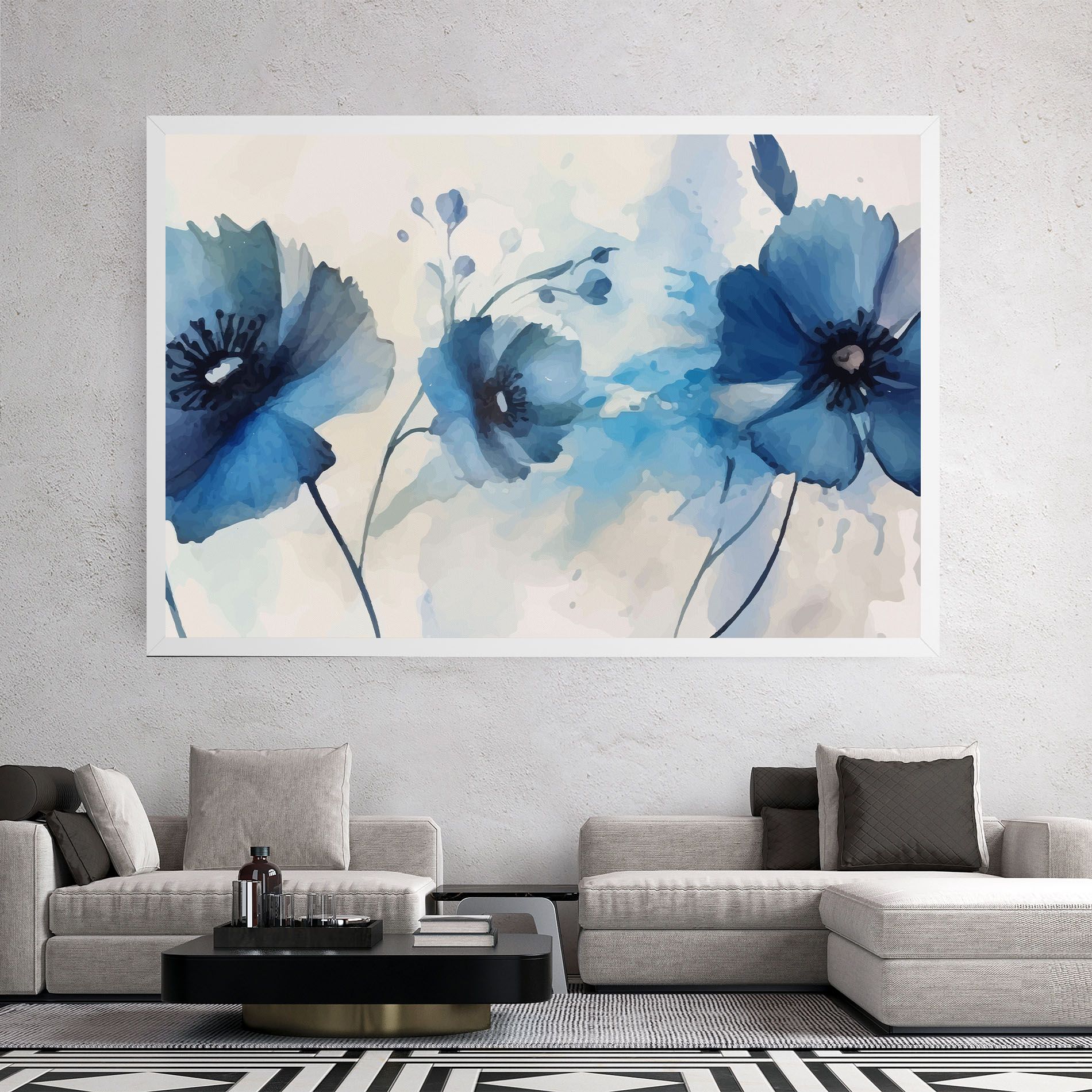 Blue Poppies mockup 2