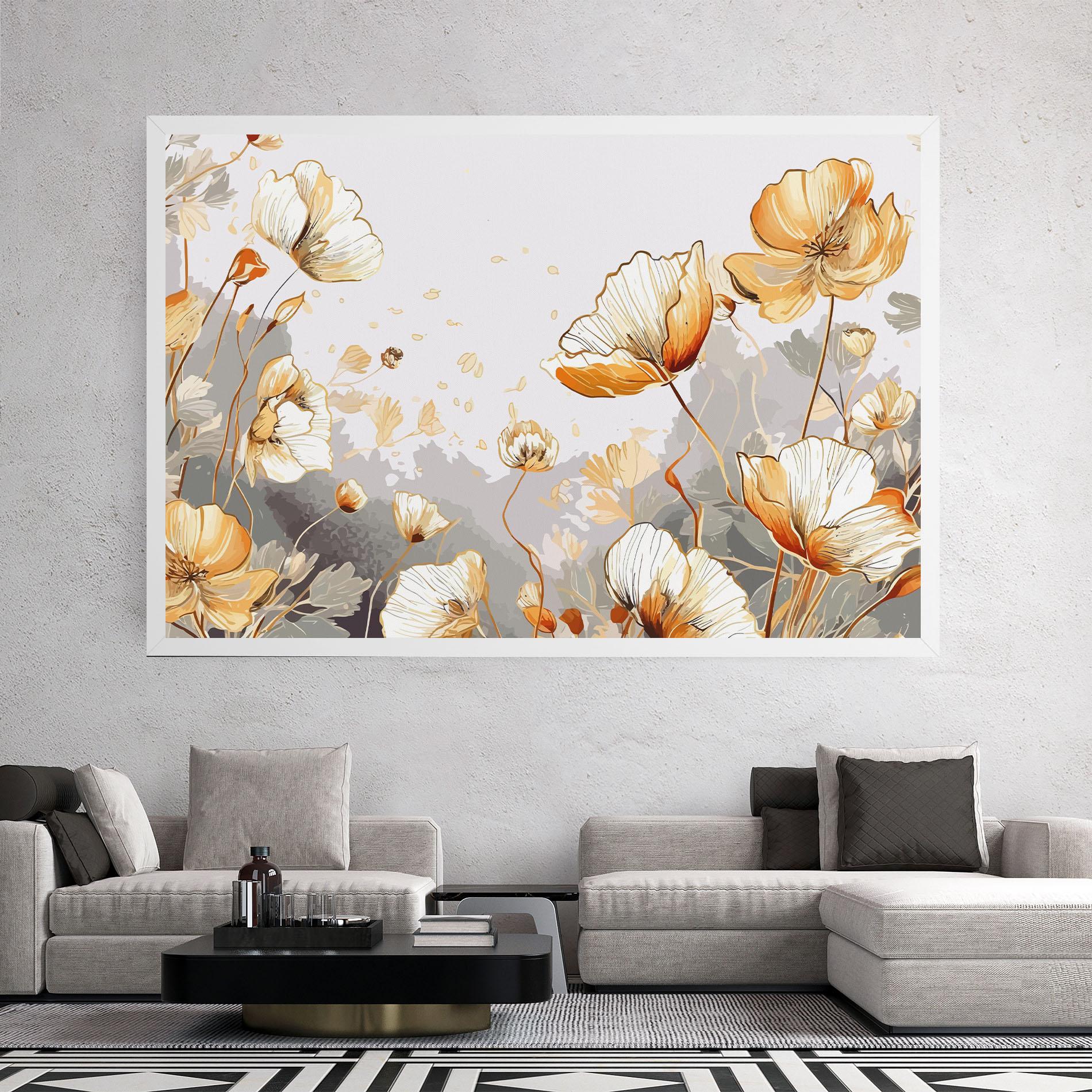Vászonkép Gold Poppies mockup 2