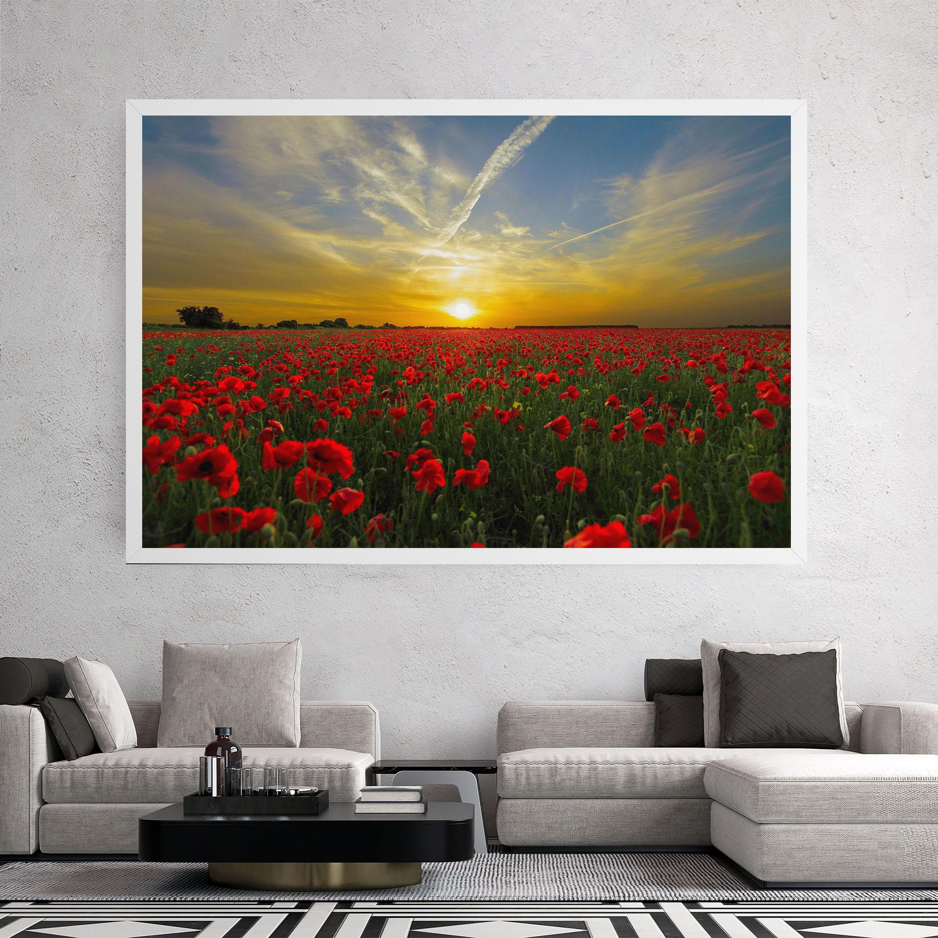 Vászonkép Poppies Sunset mockup 2