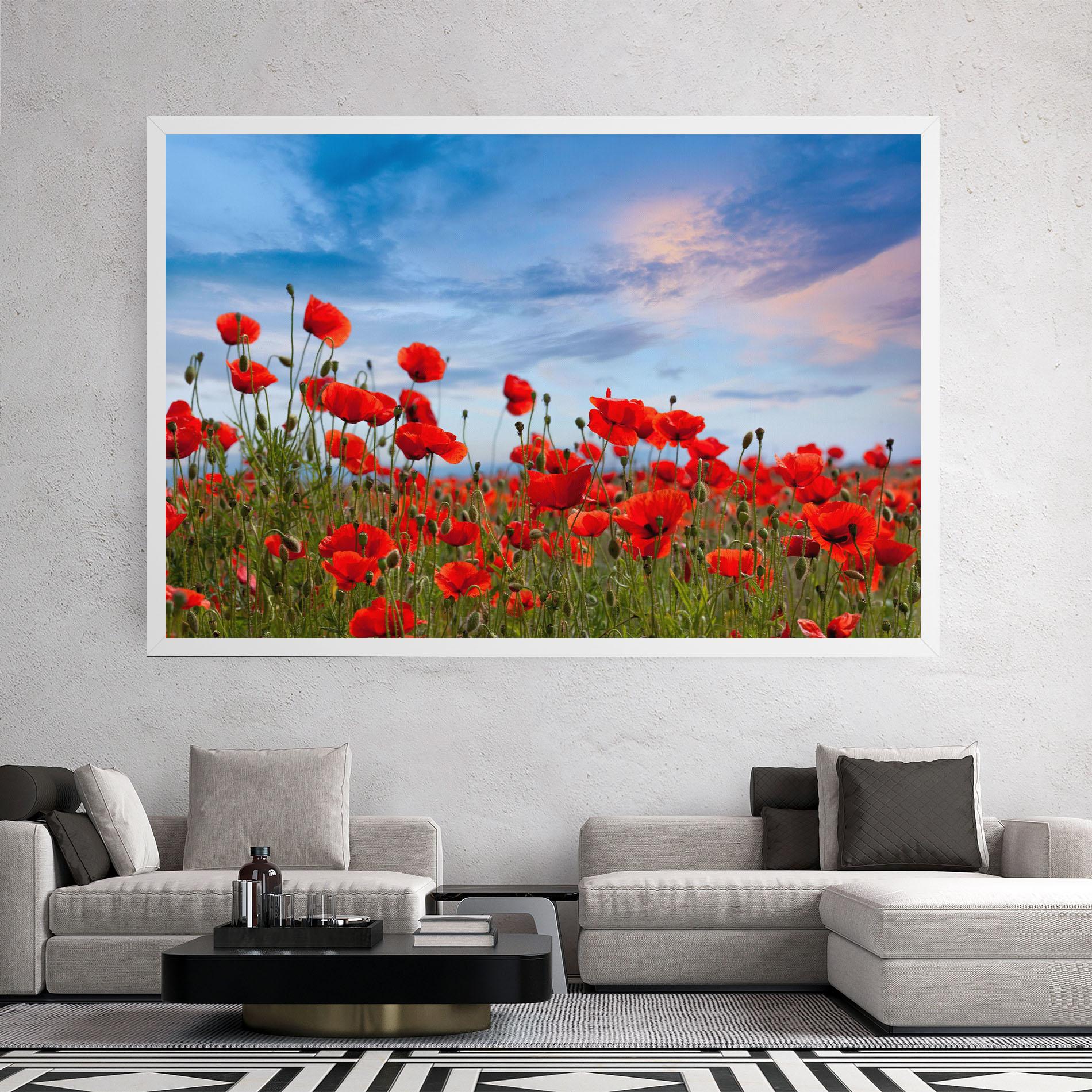 Vászonkép Poppy Field mockup 2