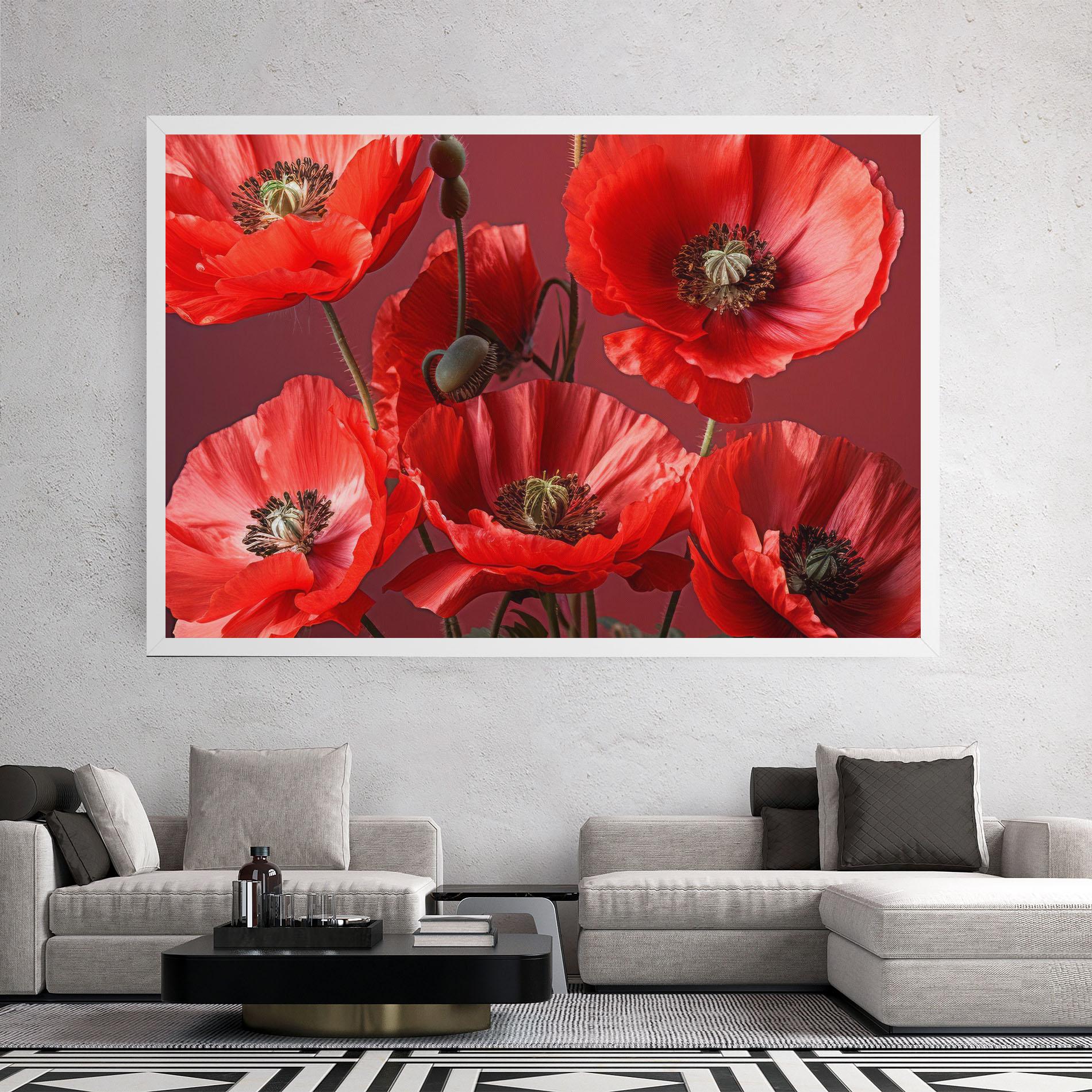 Vászonkép Red Poppies mockup 2