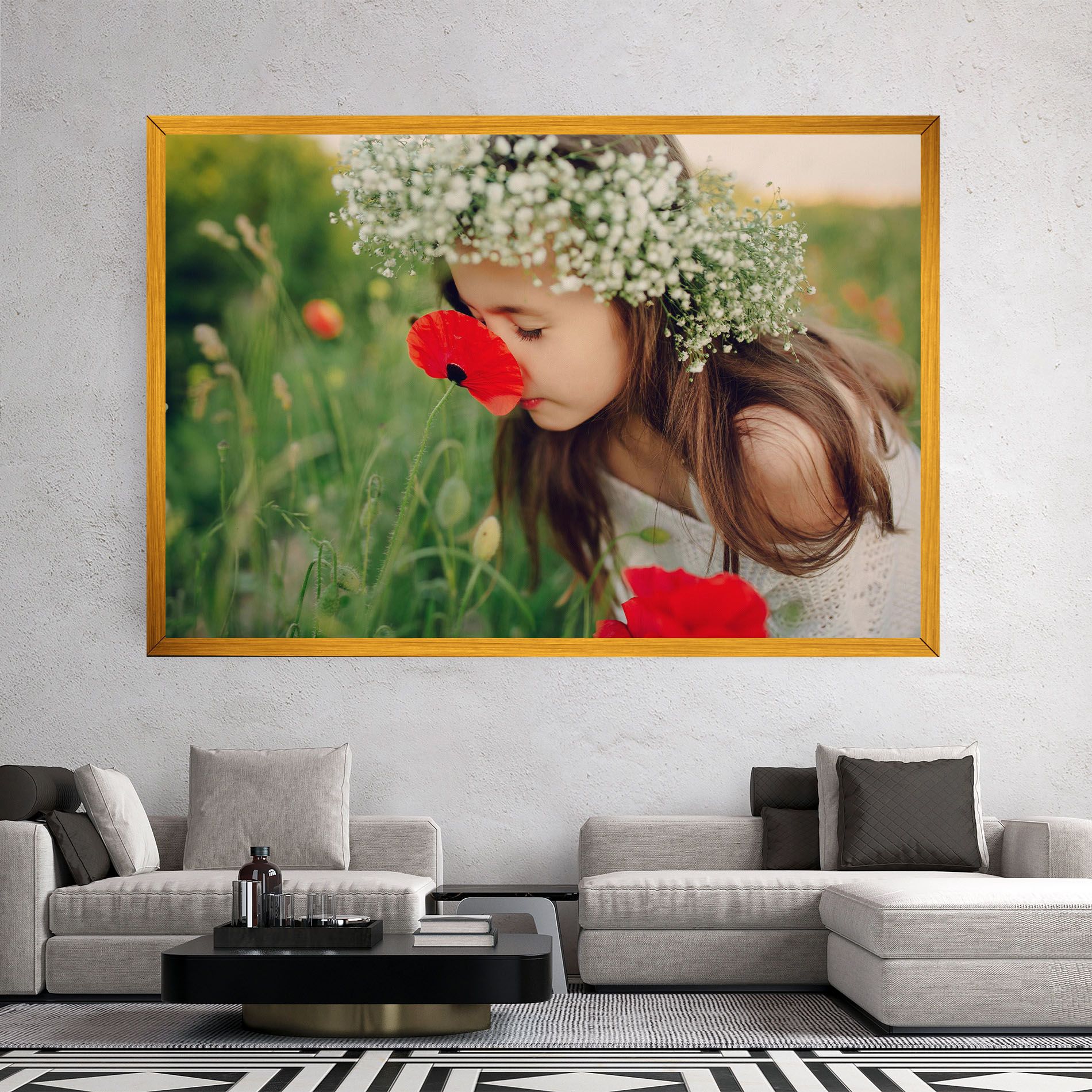 Girl With Poppies mockup 2