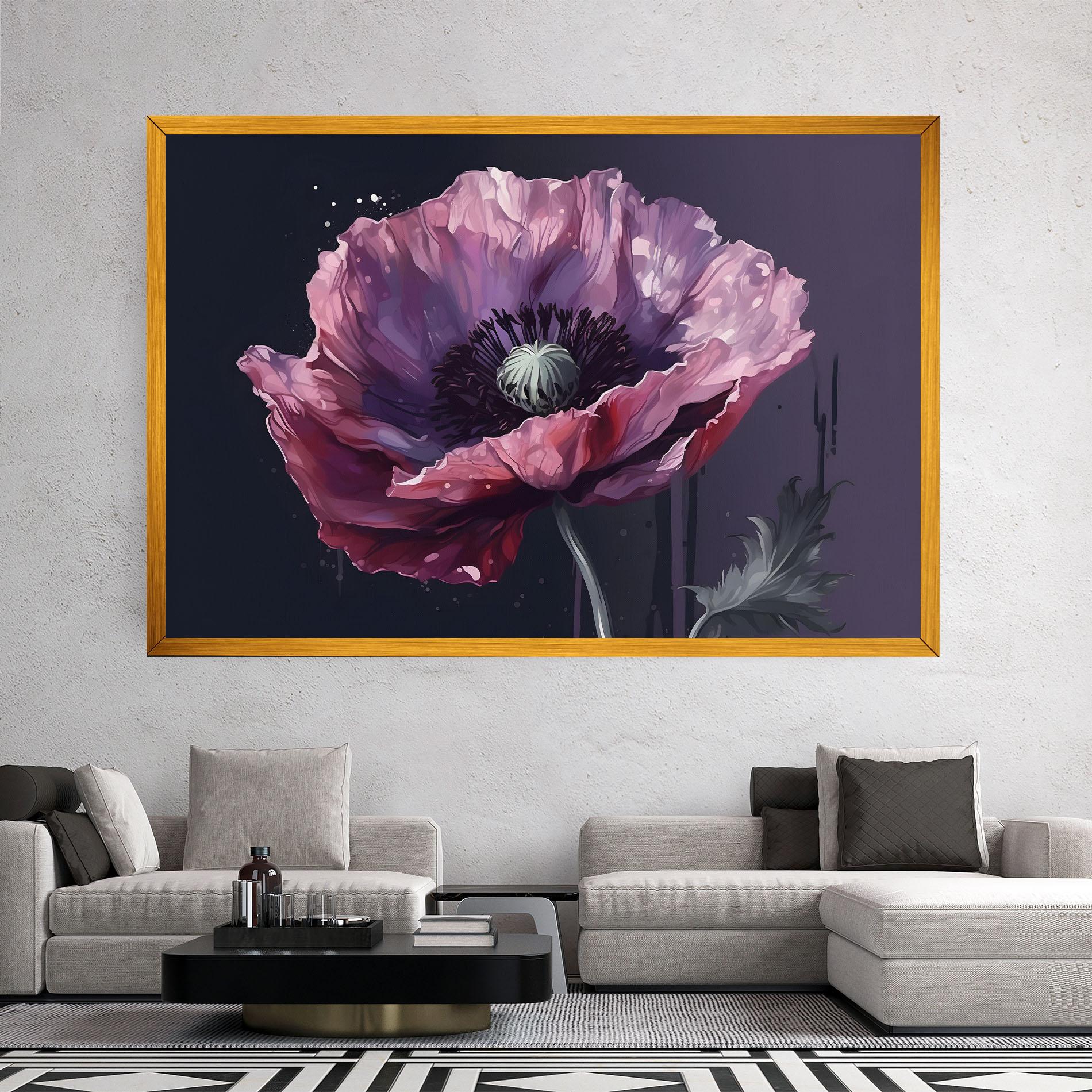 Vászonkép Light Purple Poppy mockup 2
