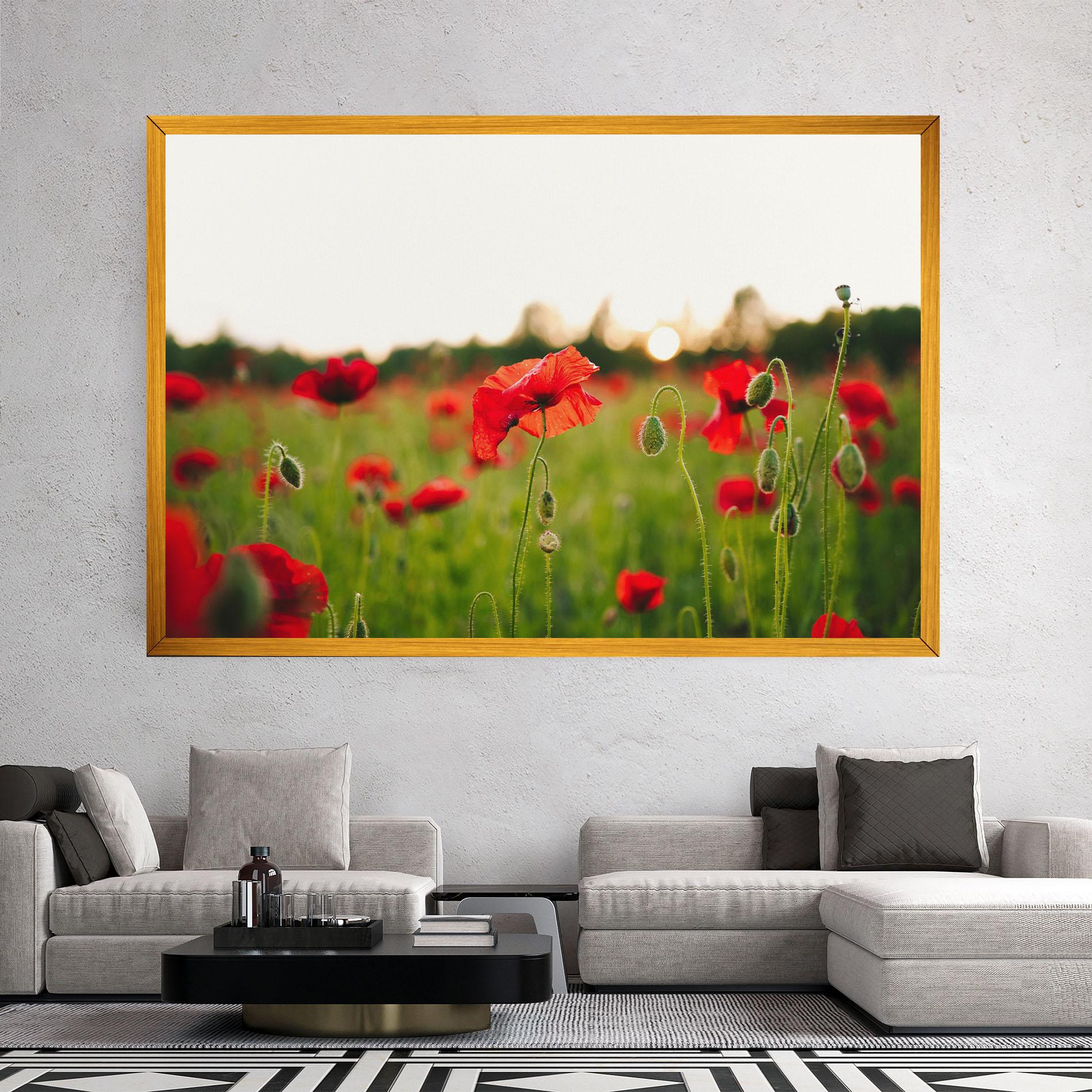 Vászonkép Poppies Field mockup 2
