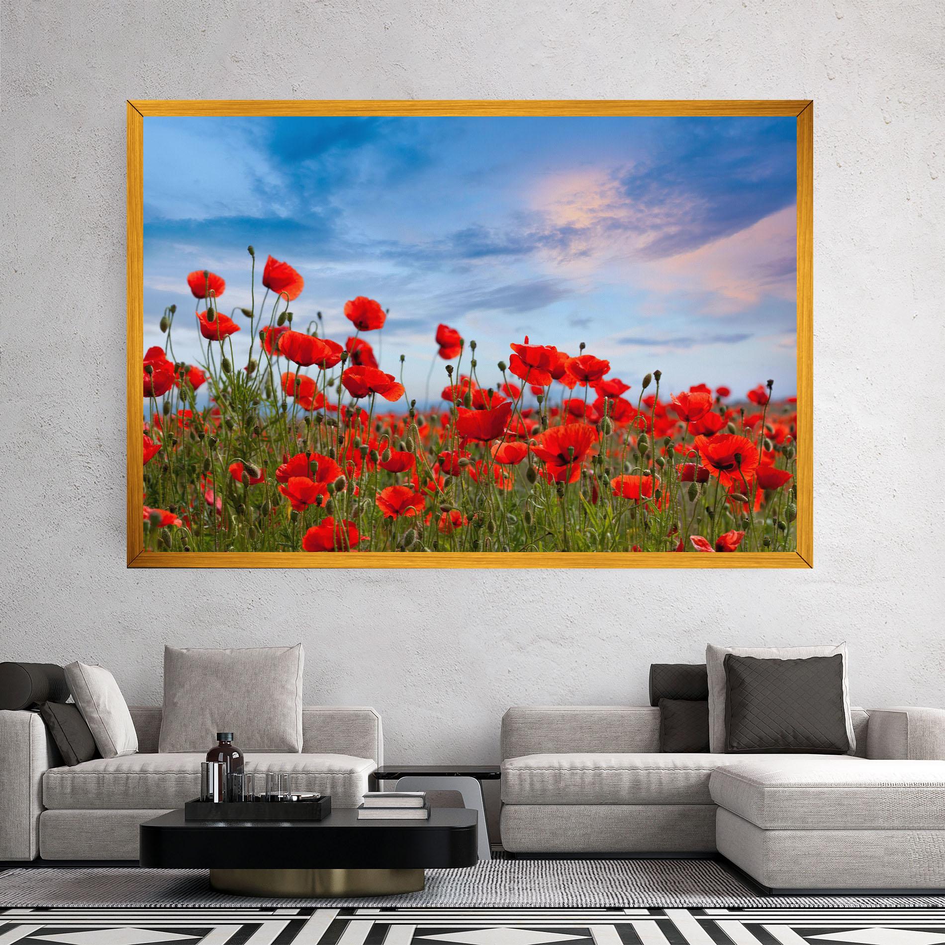 Vászonkép Poppy Field mockup 2