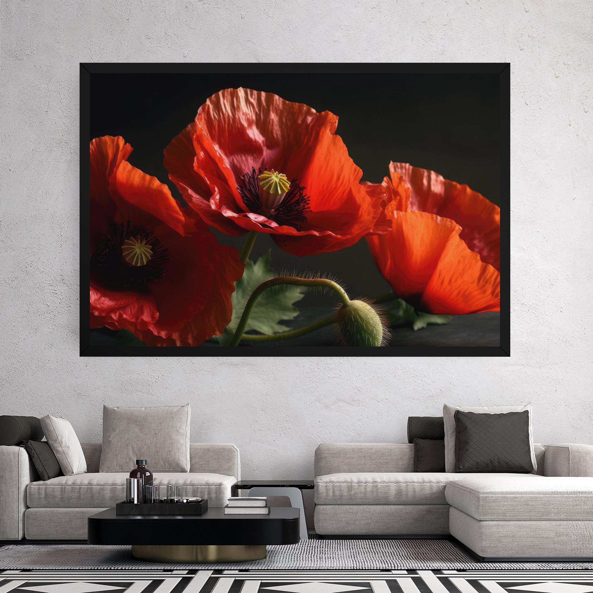 Vászonkép 3 Pretty Poppies mockup 2