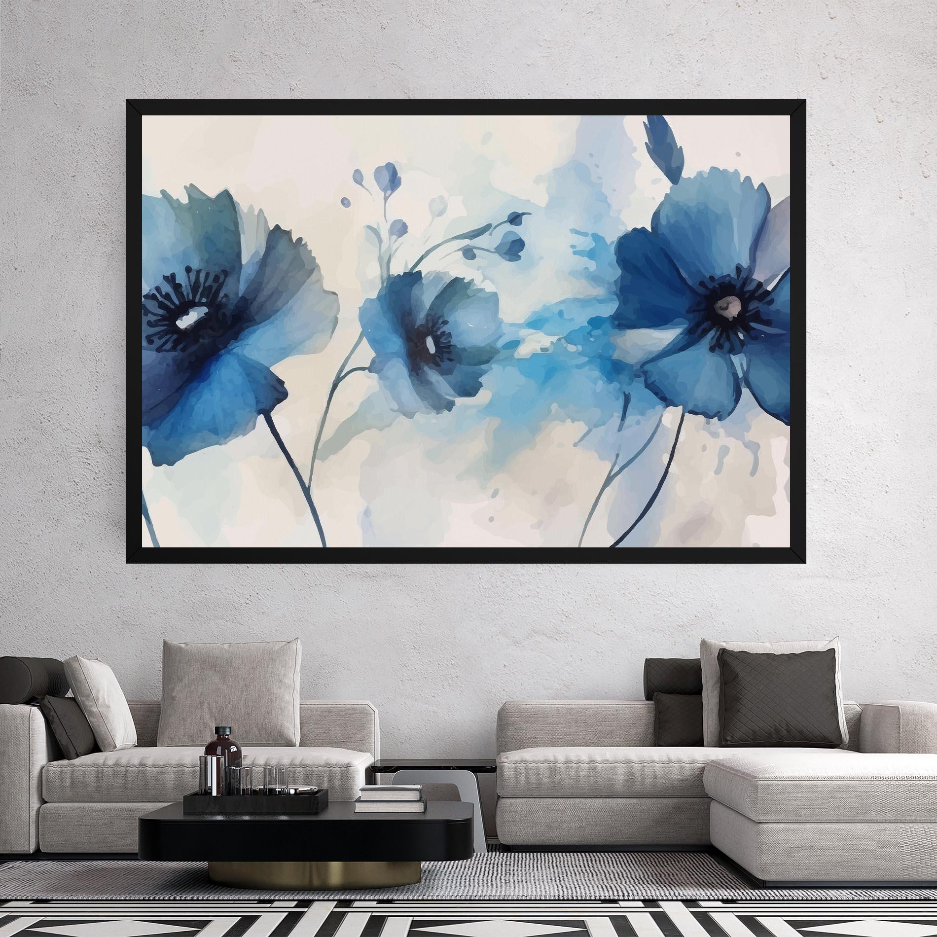 Vászonkép Blue Poppies mockup 2