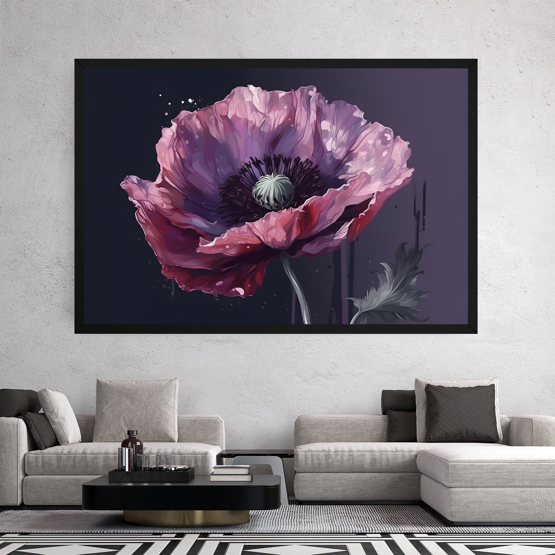 Vászonkép Light Purple Poppy mockup 2